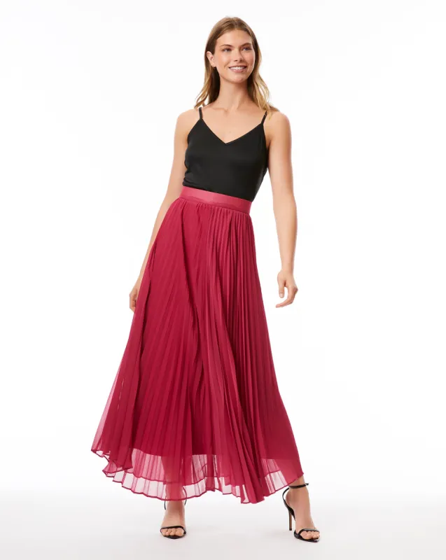 FINAL SALE - Sheer Pleated Midi Skirt sold by Adrienne Landau