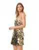 FINAL SALE - Gold Sequin on Mesh Mini Dress sold by Adrienne Landau