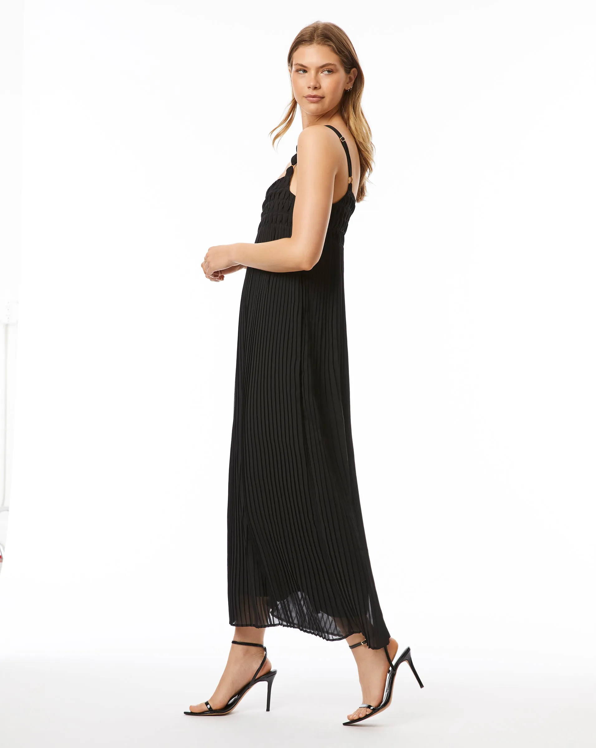 FINAL SALE - Pleated Column Maxi Dress sold by Adrienne Landau product image thumbnail 3