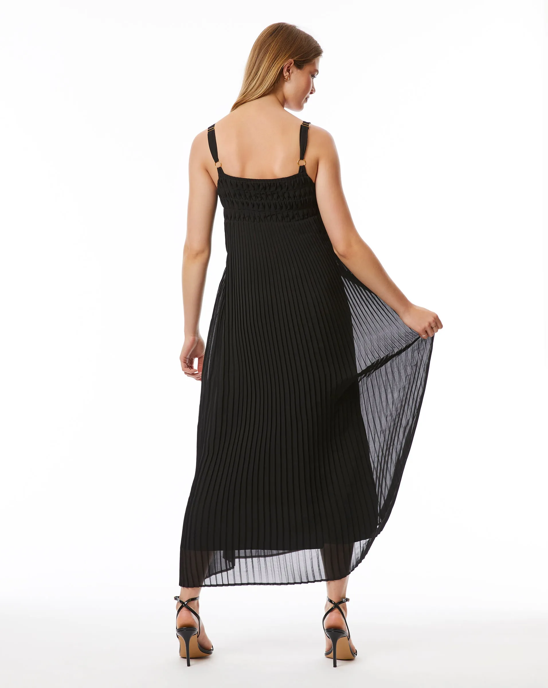 FINAL SALE - Pleated Column Maxi Dress sold by Adrienne Landau product image thumbnail 4