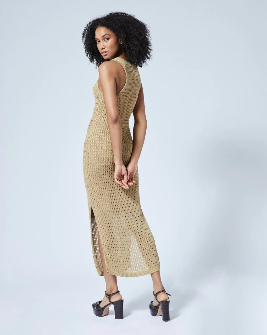 Final Sale - Lurex Sleeveless Sweater Dress sold by Adrienne Landau product image thumbnail 2