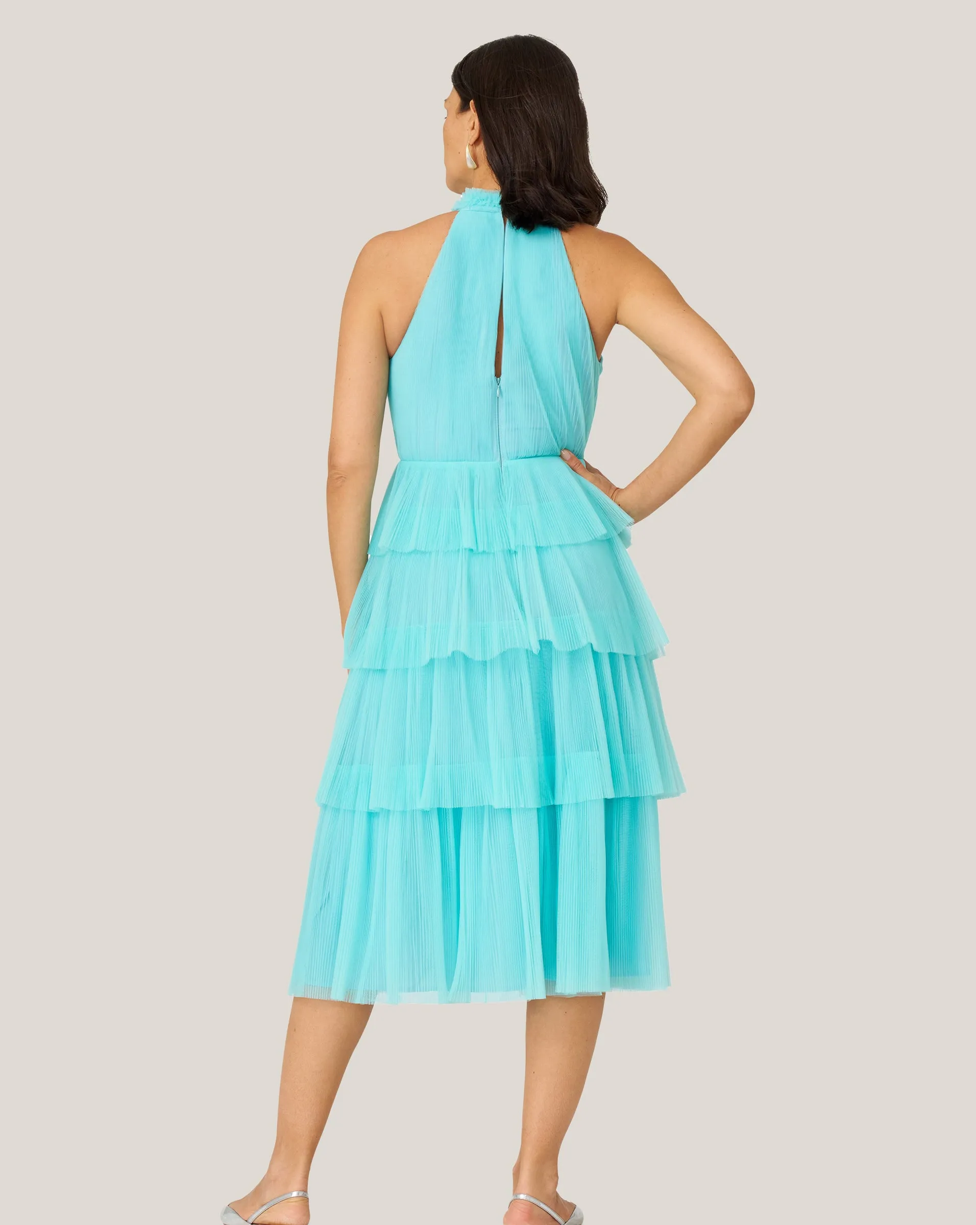 Halter Tiered Midi Dress sold by Adrienne Landau product image thumbnail 4
