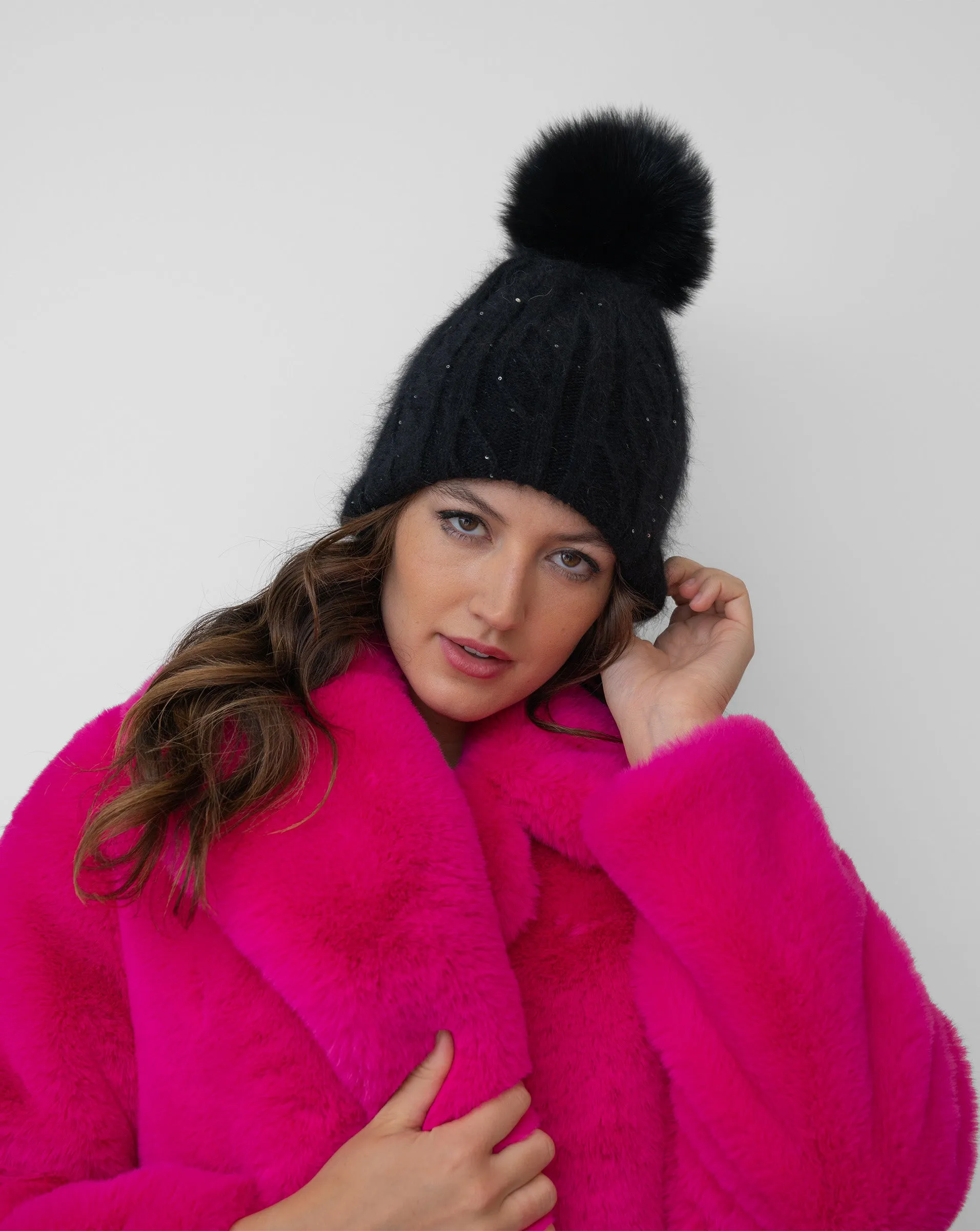 Metallic Thread & Sequin Hat sold by Adrienne Landau product image thumbnail 5