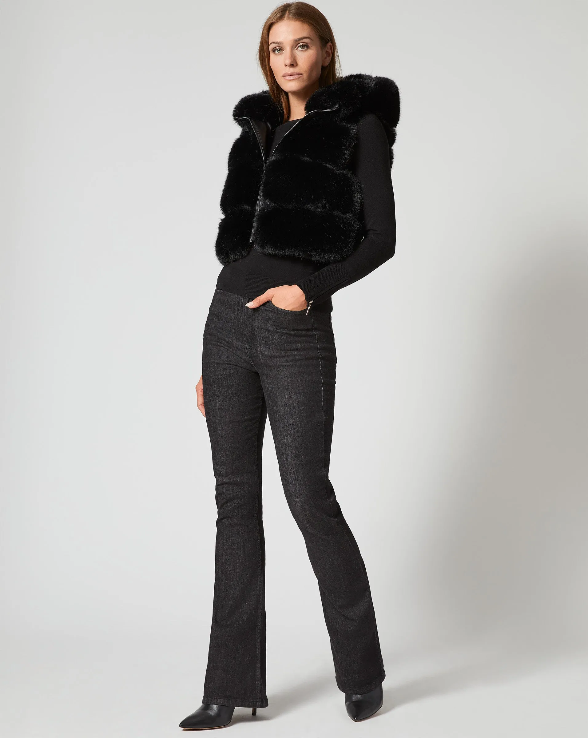 Landau Fox Faux Fur Hooded Vest sold by Adrienne Landau product image thumbnail 5
