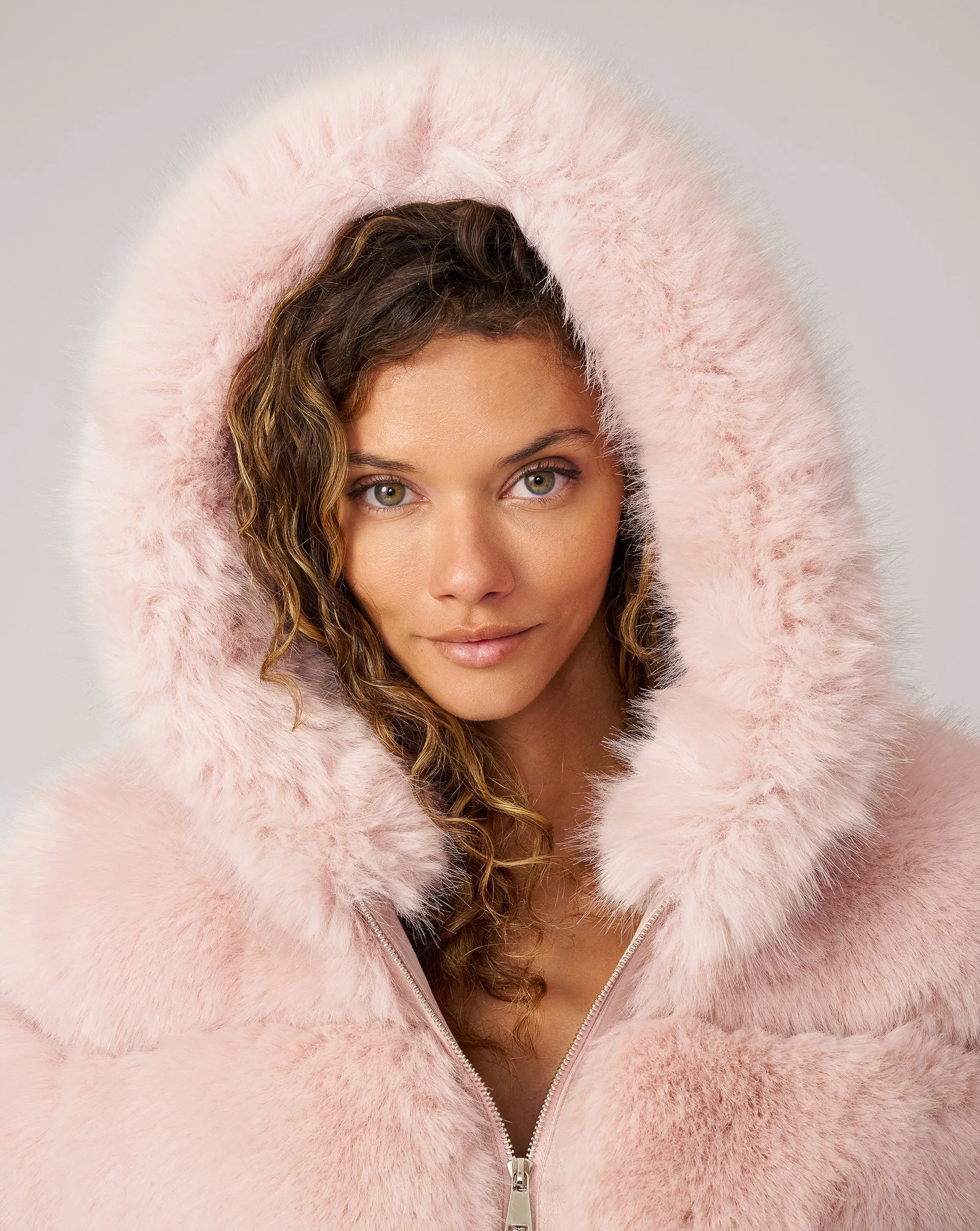 Landau Hooded Fox Faux Fur Jacket sold by Adrienne Landau product image thumbnail 2