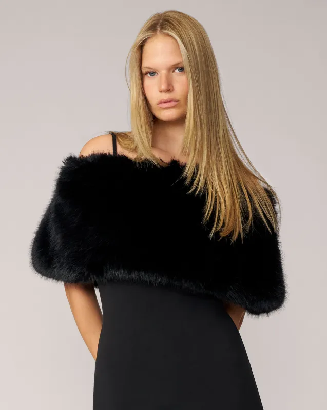 Fox Faux Fur Shrug sold by Adrienne Landau