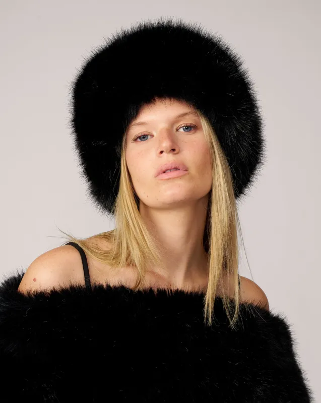 Pill Box Fox Faux Fur Hat sold by Adrienne Landau