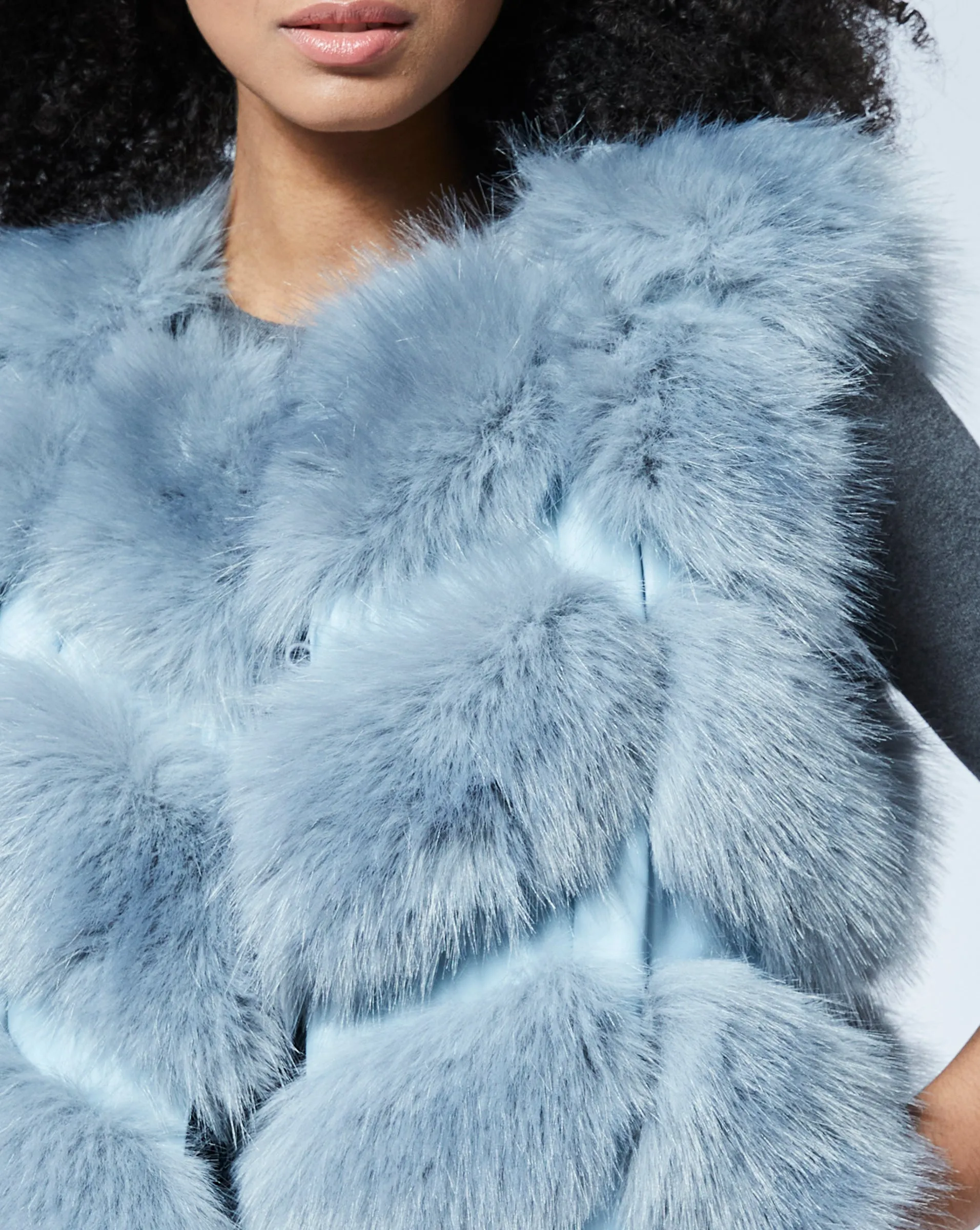 Faux Fur & Faux Leather Vest sold by Adrienne Landau product image thumbnail 4