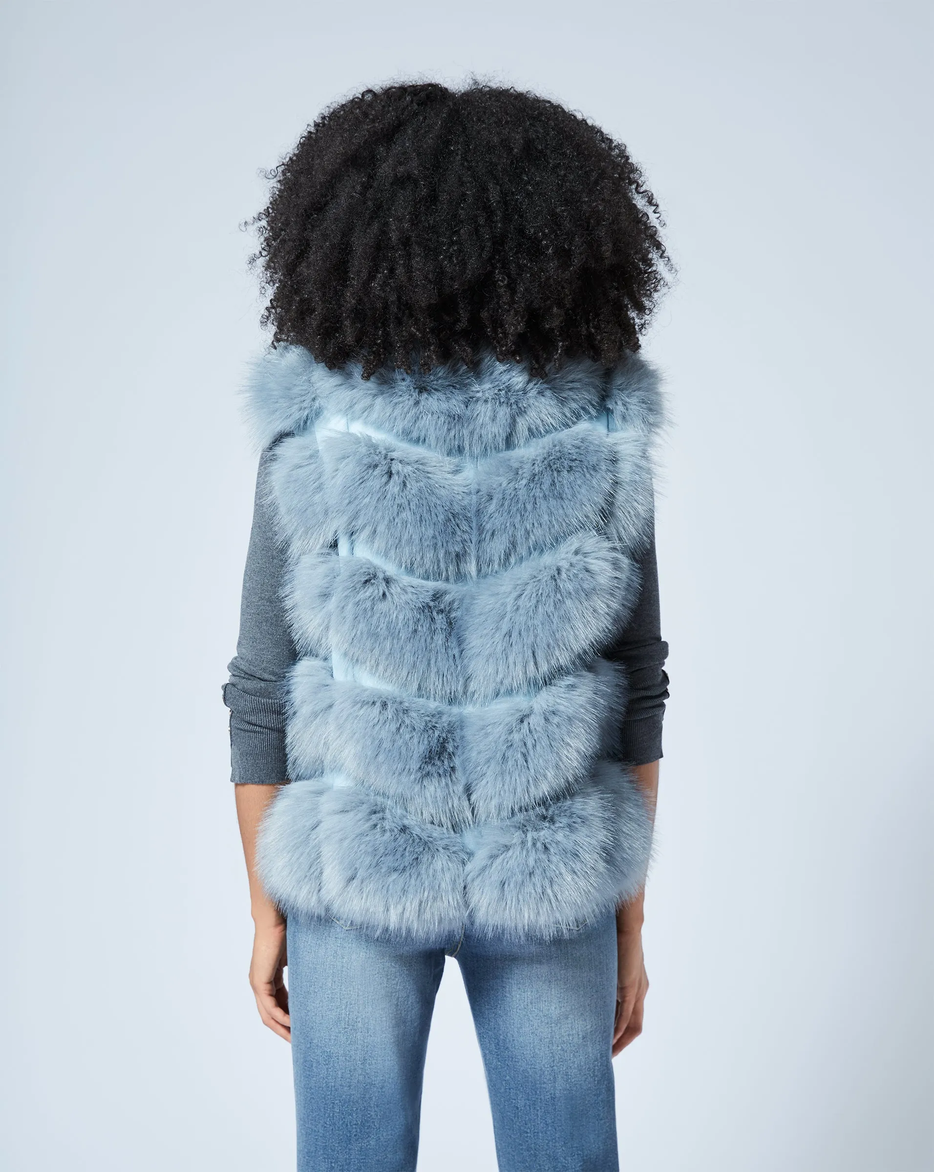 Faux Fur & Faux Leather Vest sold by Adrienne Landau product image thumbnail 3