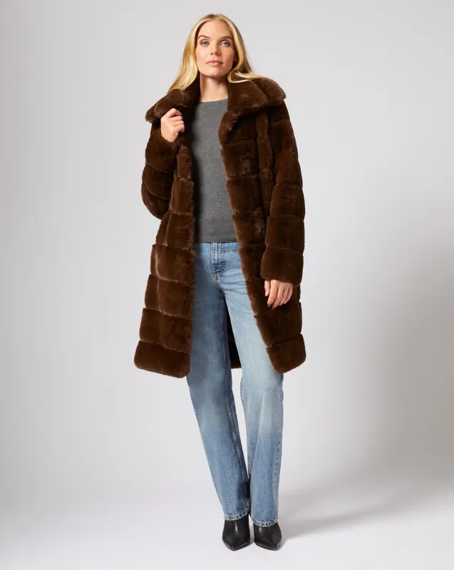 Channel Quilted Mink Faux Fur Coat sold by Adrienne Landau