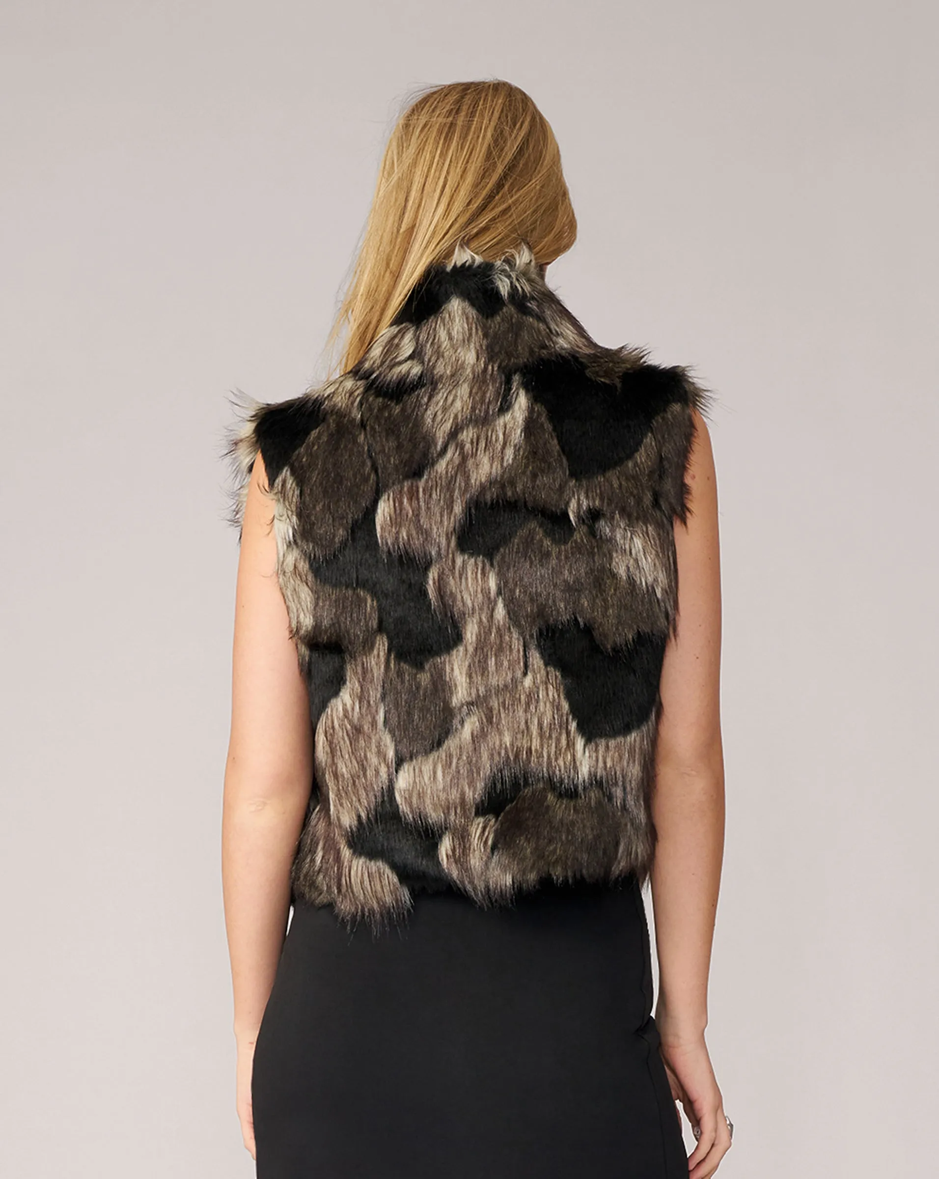 Tribeca Faux Fur Vest sold by Adrienne Landau product image thumbnail 3