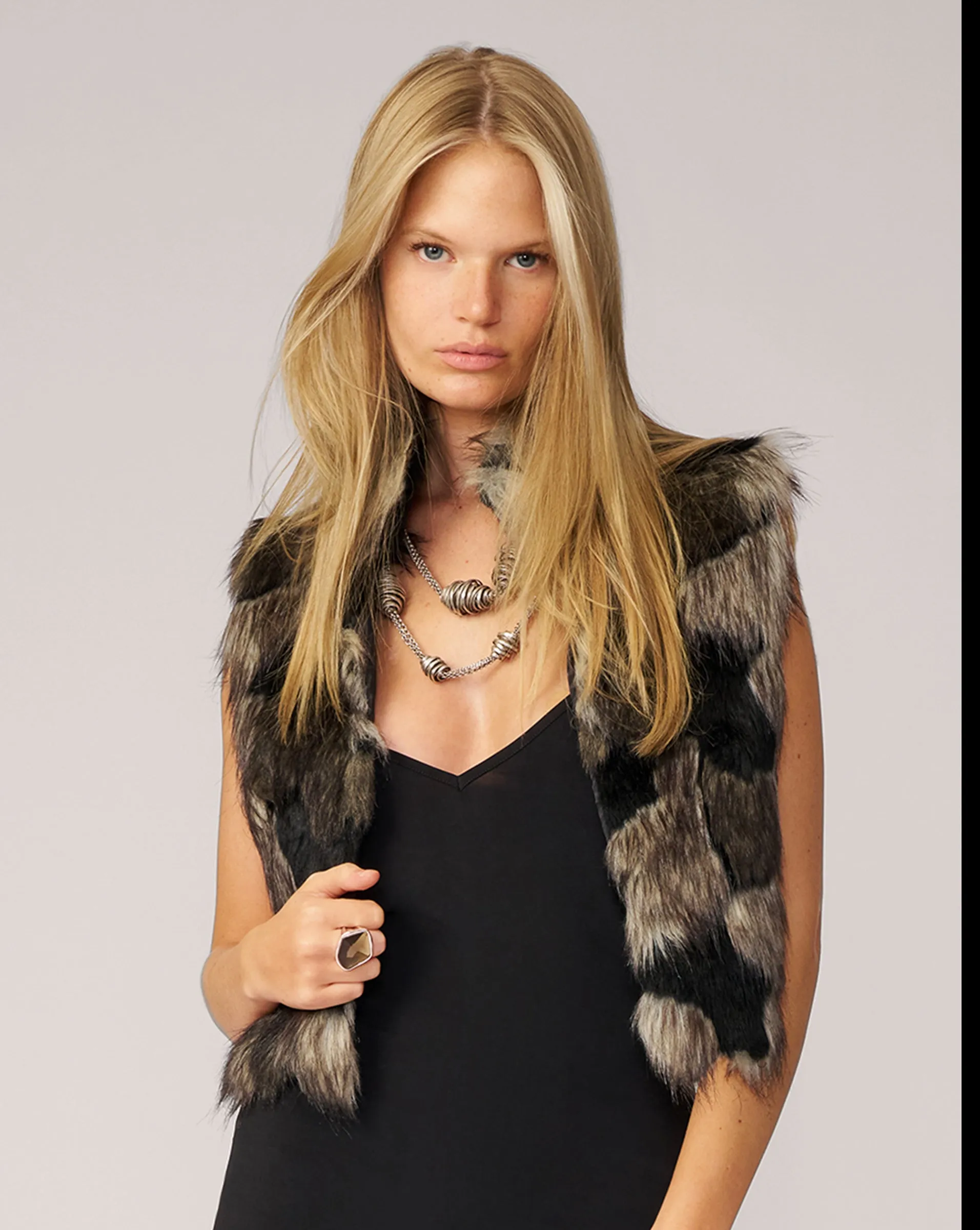 Tribeca Faux Fur Vest sold by Adrienne Landau
