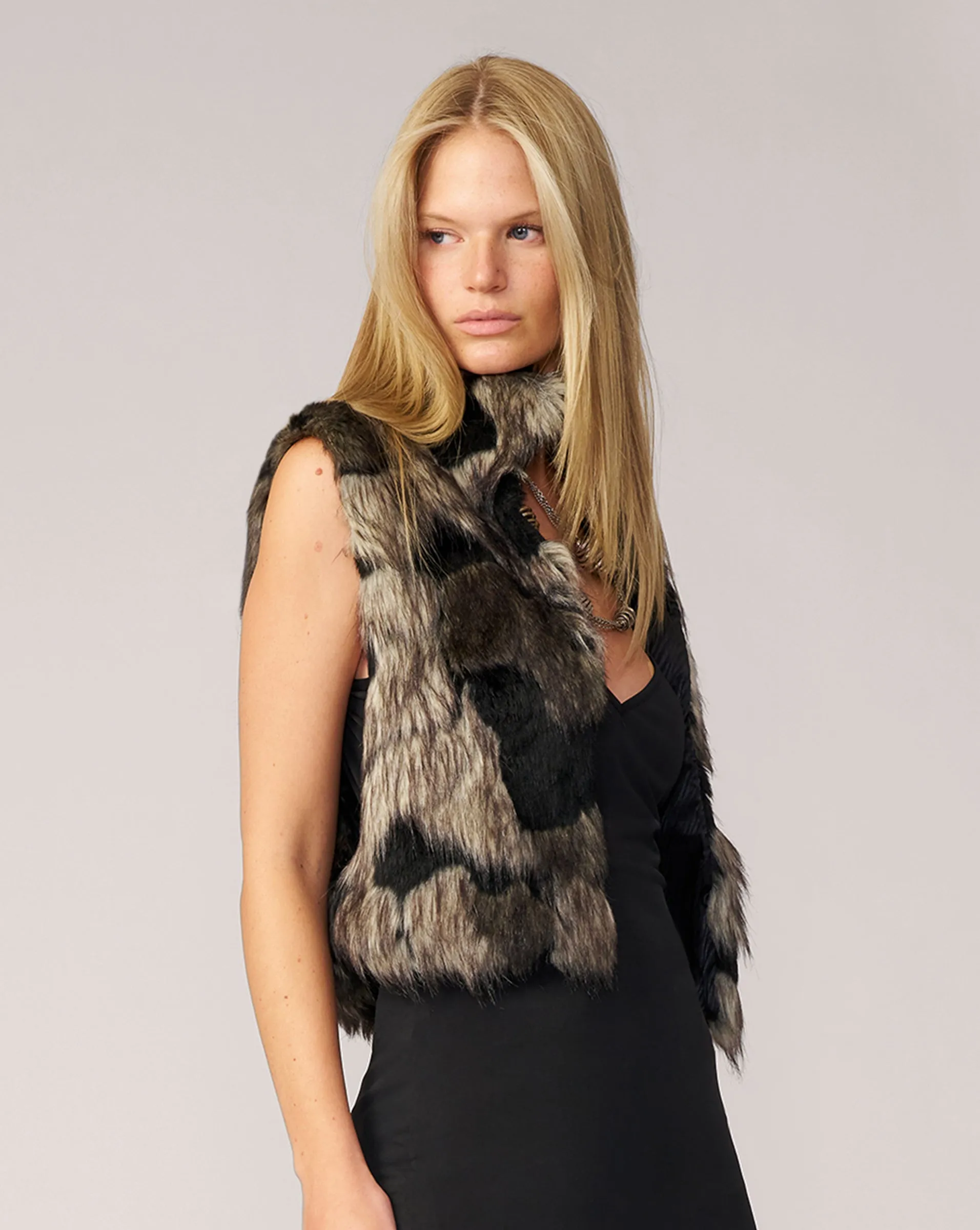 Tribeca Faux Fur Vest sold by Adrienne Landau product image thumbnail 2