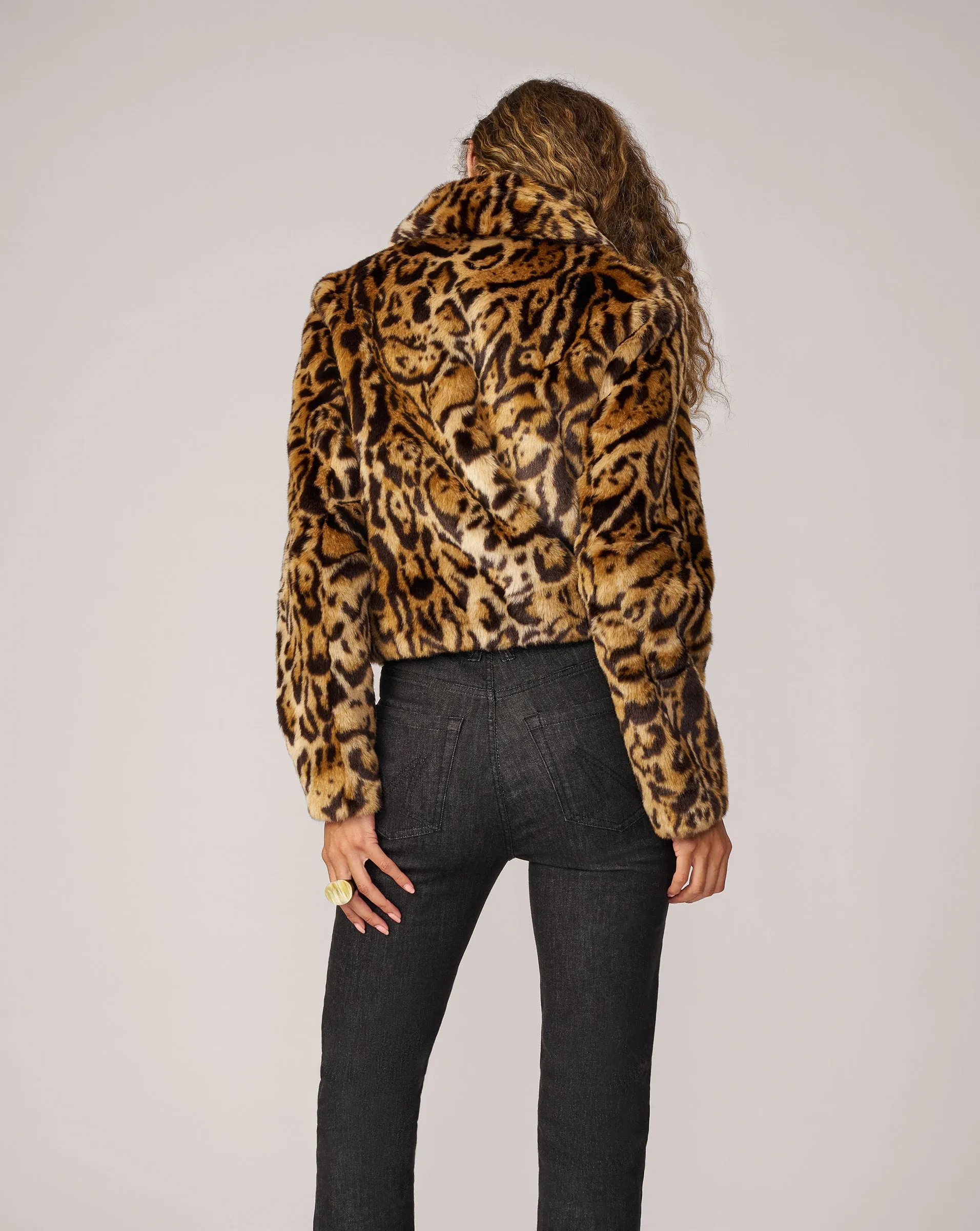 Emory Large Cheetah Faux Mink Jacket sold by Adrienne Landau product image thumbnail 4