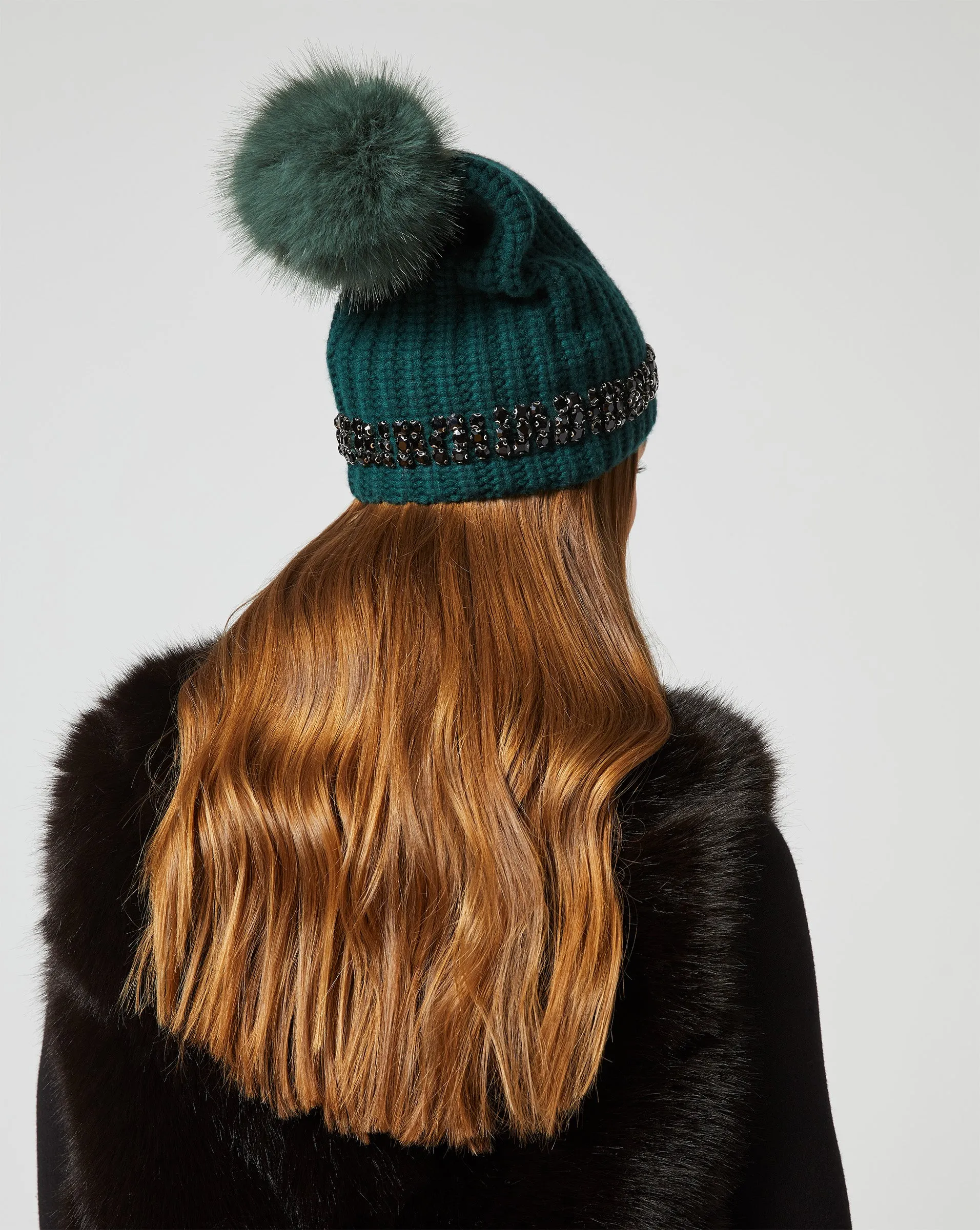 Jewel Embellished Beanie sold by Adrienne Landau product image thumbnail 3