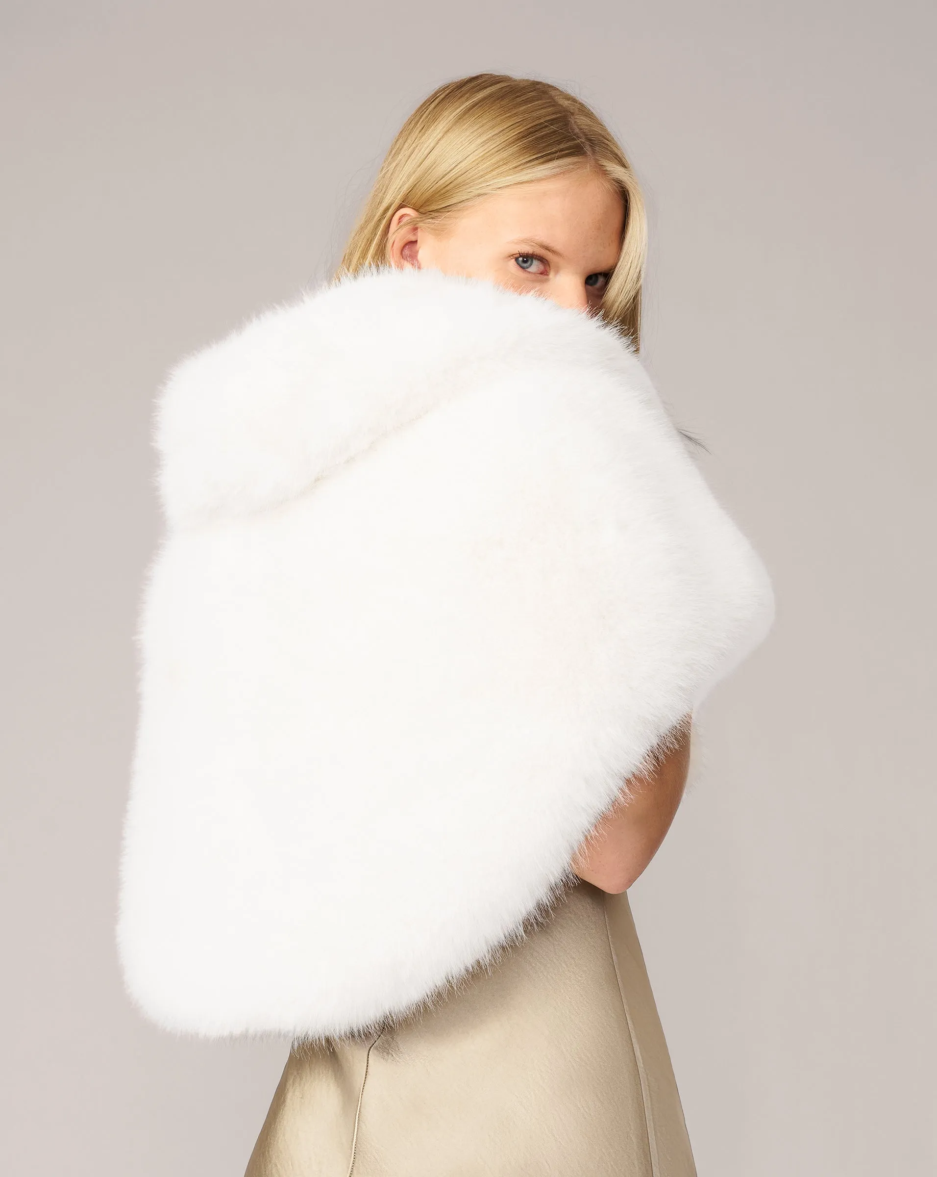 Faux Fox Fur Cape sold by Adrienne Landau product image thumbnail 4