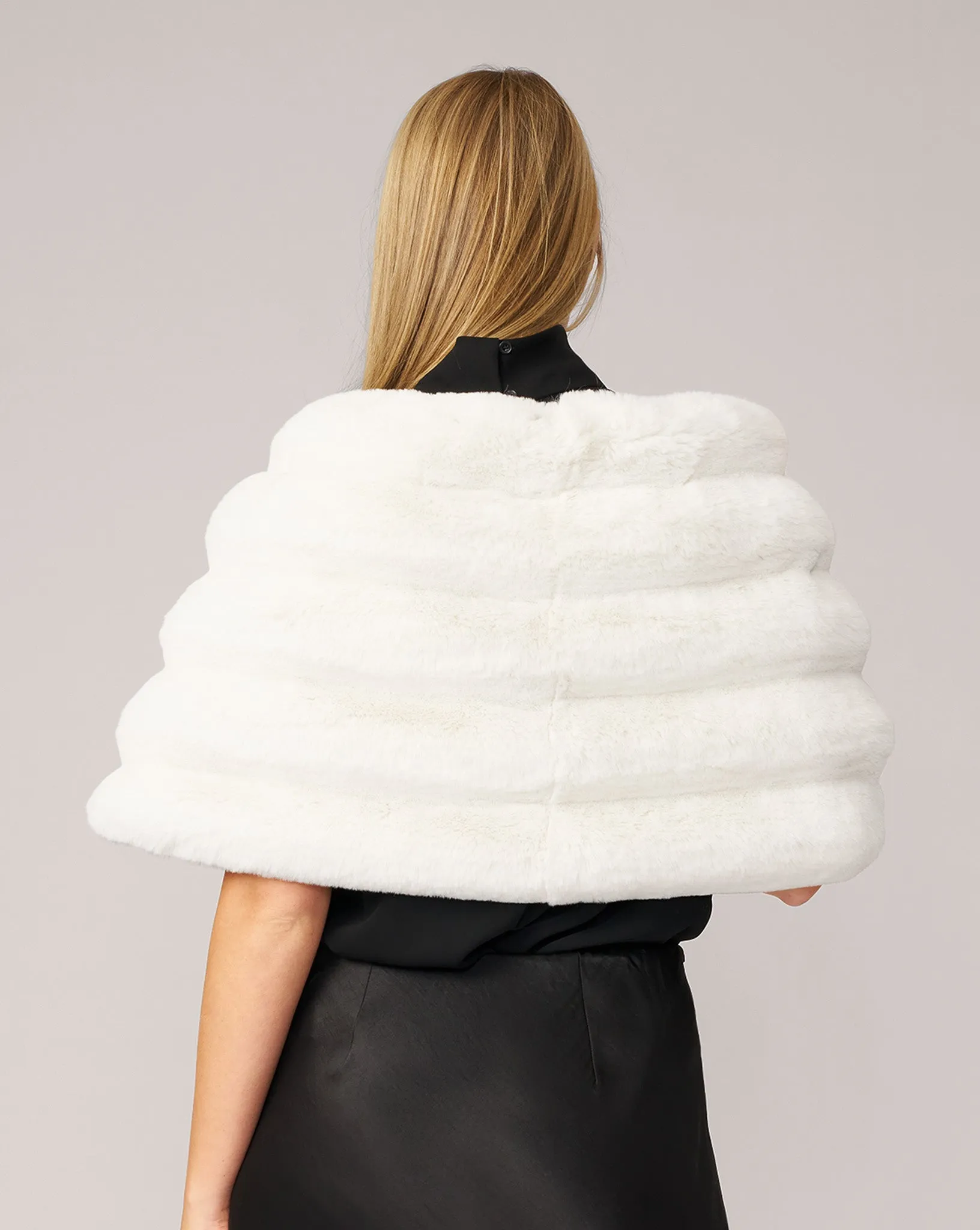 Glam Chinchilla Faux Fur Wrap sold by Adrienne Landau product image thumbnail 4