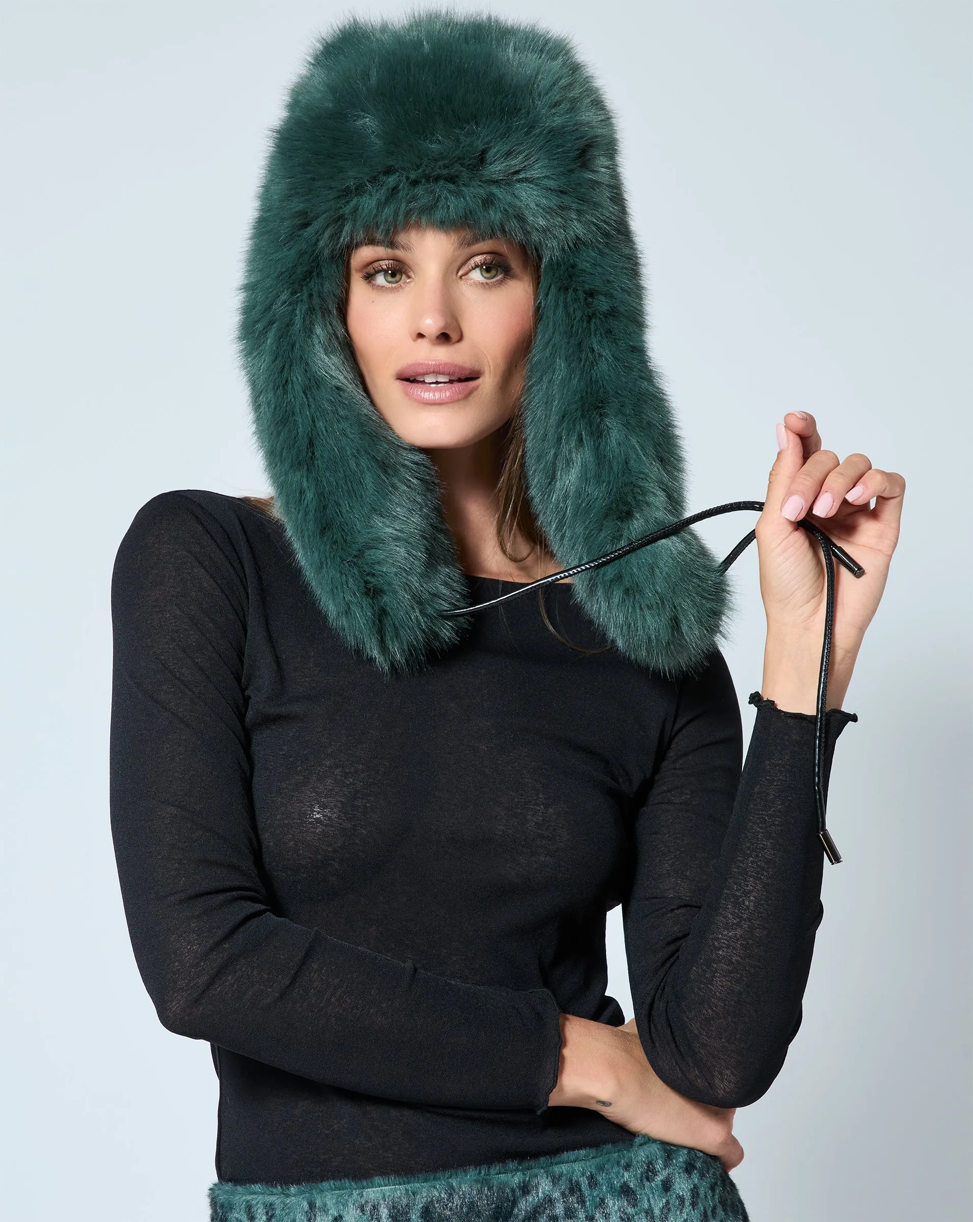 Lauren Fox Faux Fur Trapper Hat sold by Adrienne Landau
