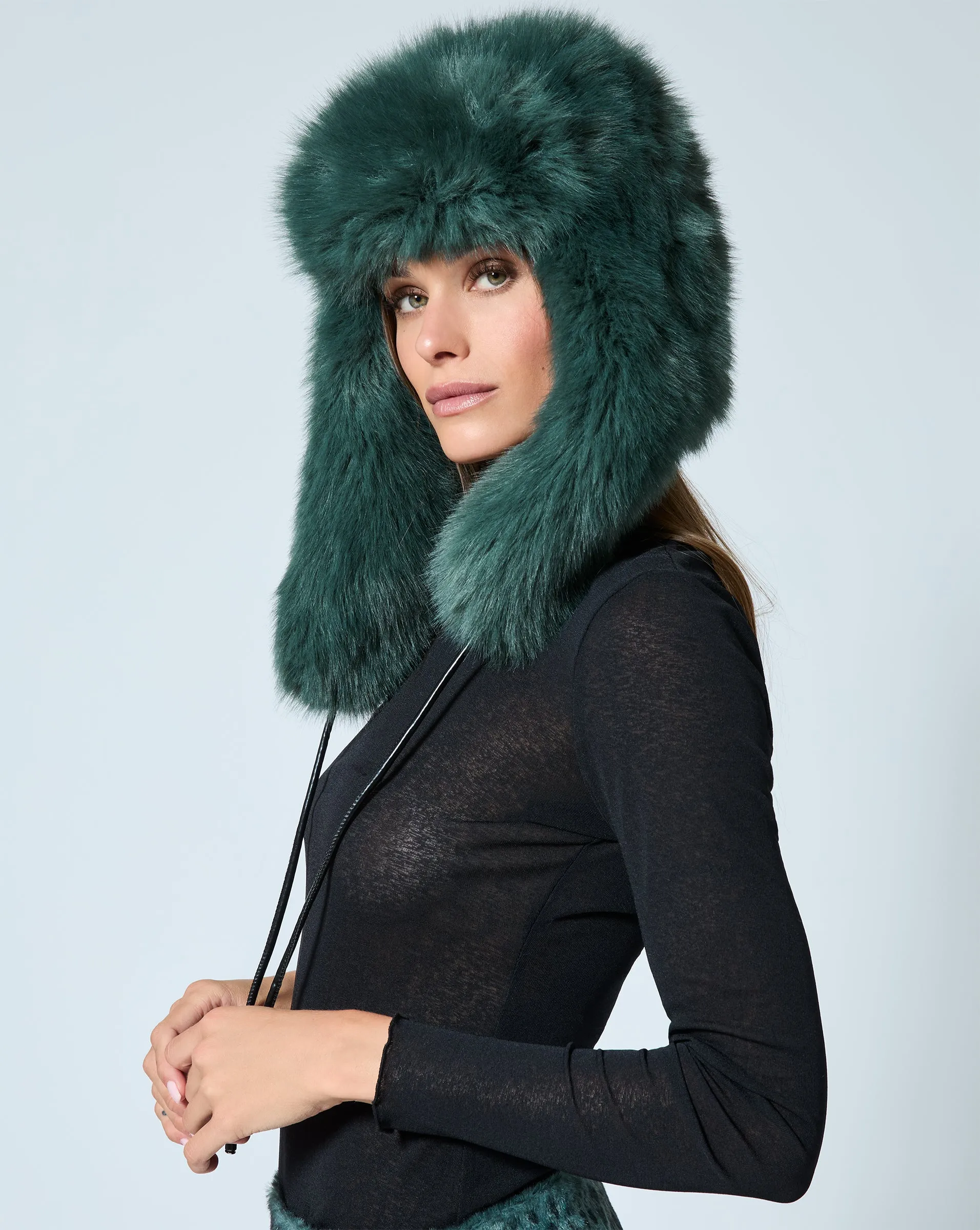 Lauren Fox Faux Fur Trapper Hat sold by Adrienne Landau product image thumbnail 2
