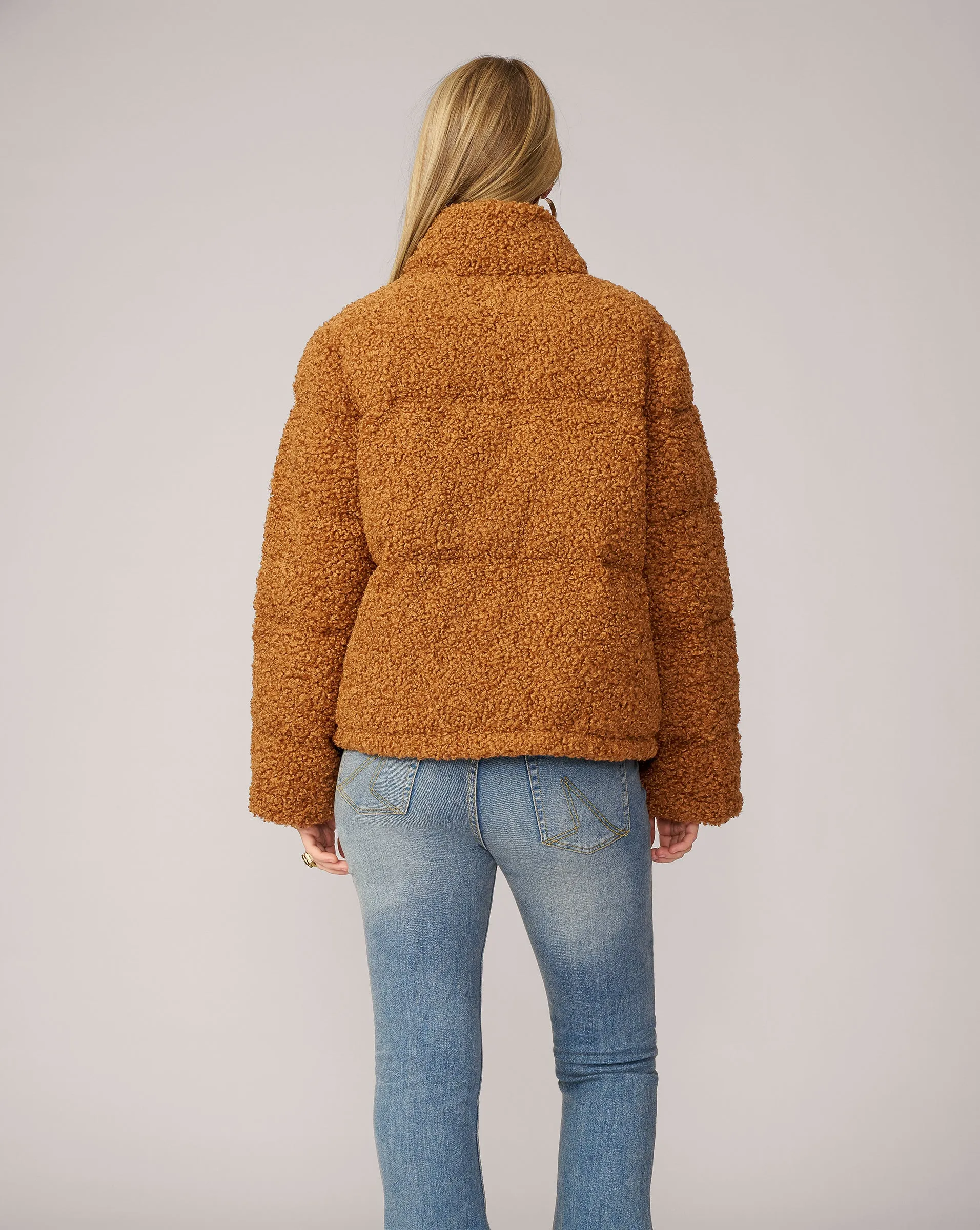 Plush Quilted Faux Fur Puffer Jacket sold by Adrienne Landau product image thumbnail 4