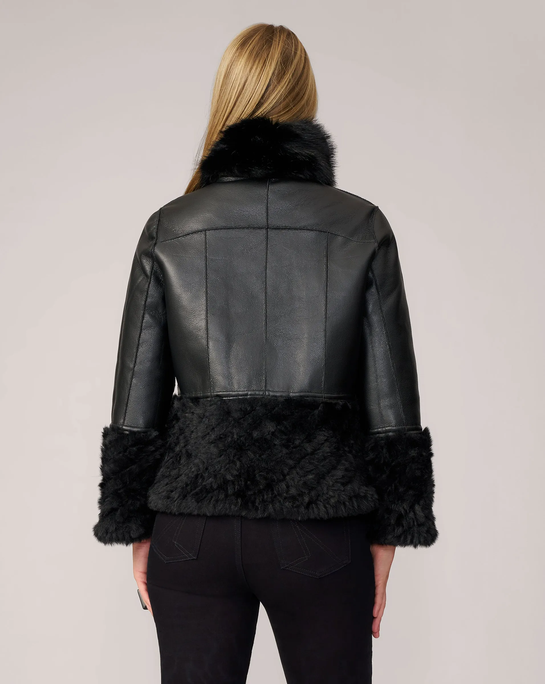 Reversible Faux Fur Zip Jacket sold by Adrienne Landau product image thumbnail 4