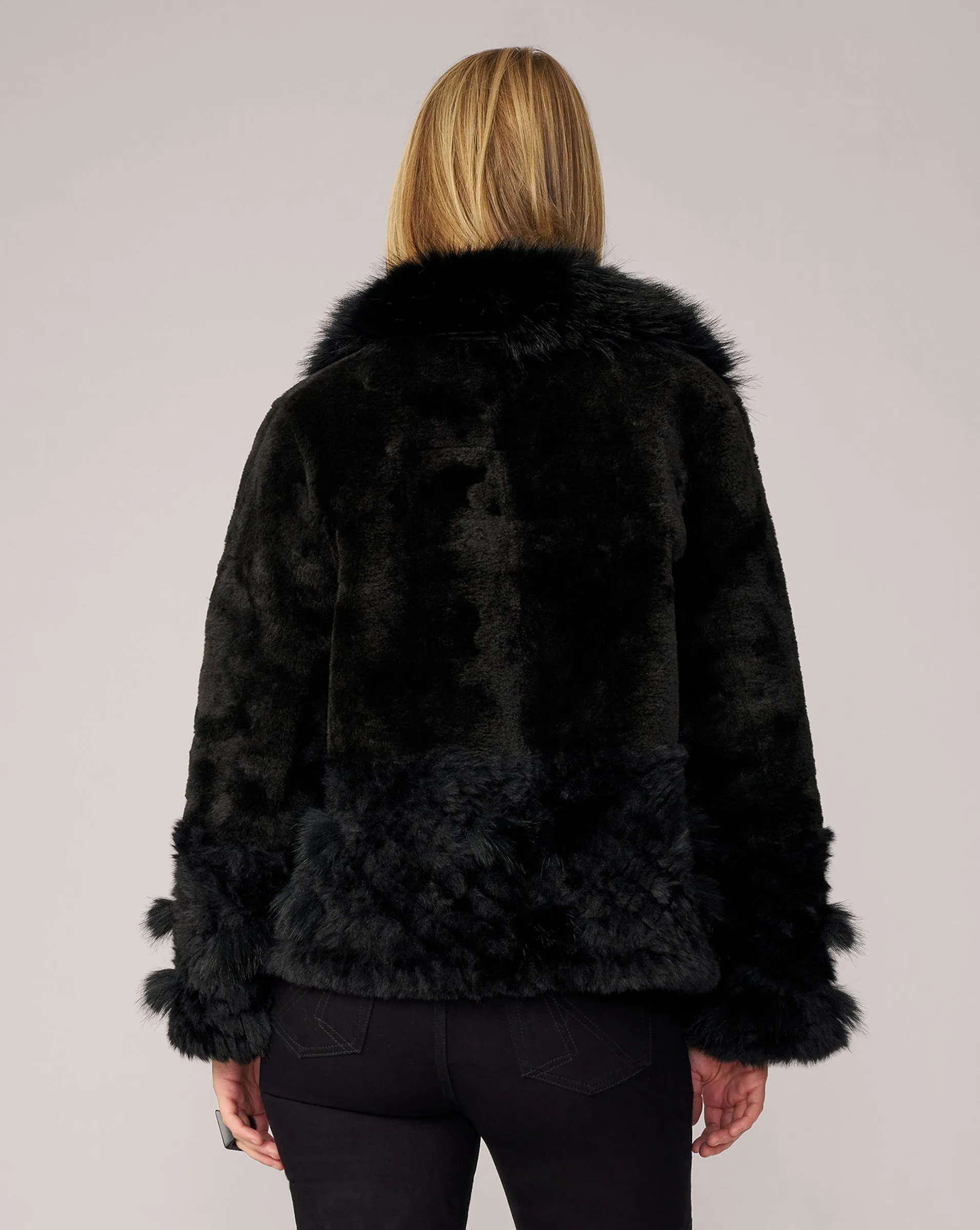 Reversible Faux Fur Zip Jacket sold by Adrienne Landau product image thumbnail 5