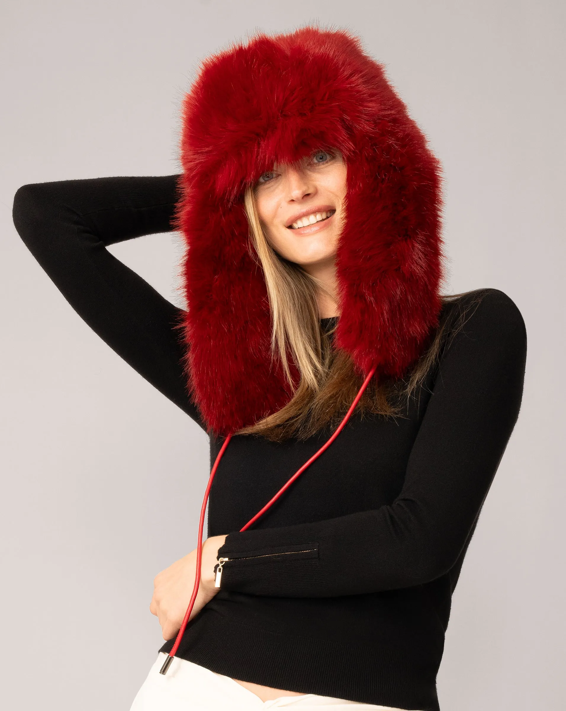 Lauren Fox Faux Fur Trapper Hat sold by Adrienne Landau product image thumbnail 5