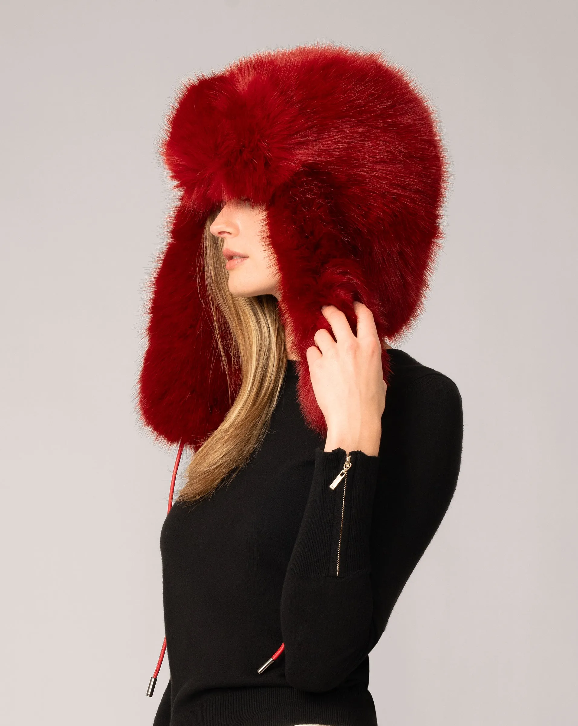 Lauren Fox Faux Fur Trapper Hat sold by Adrienne Landau product image thumbnail 3