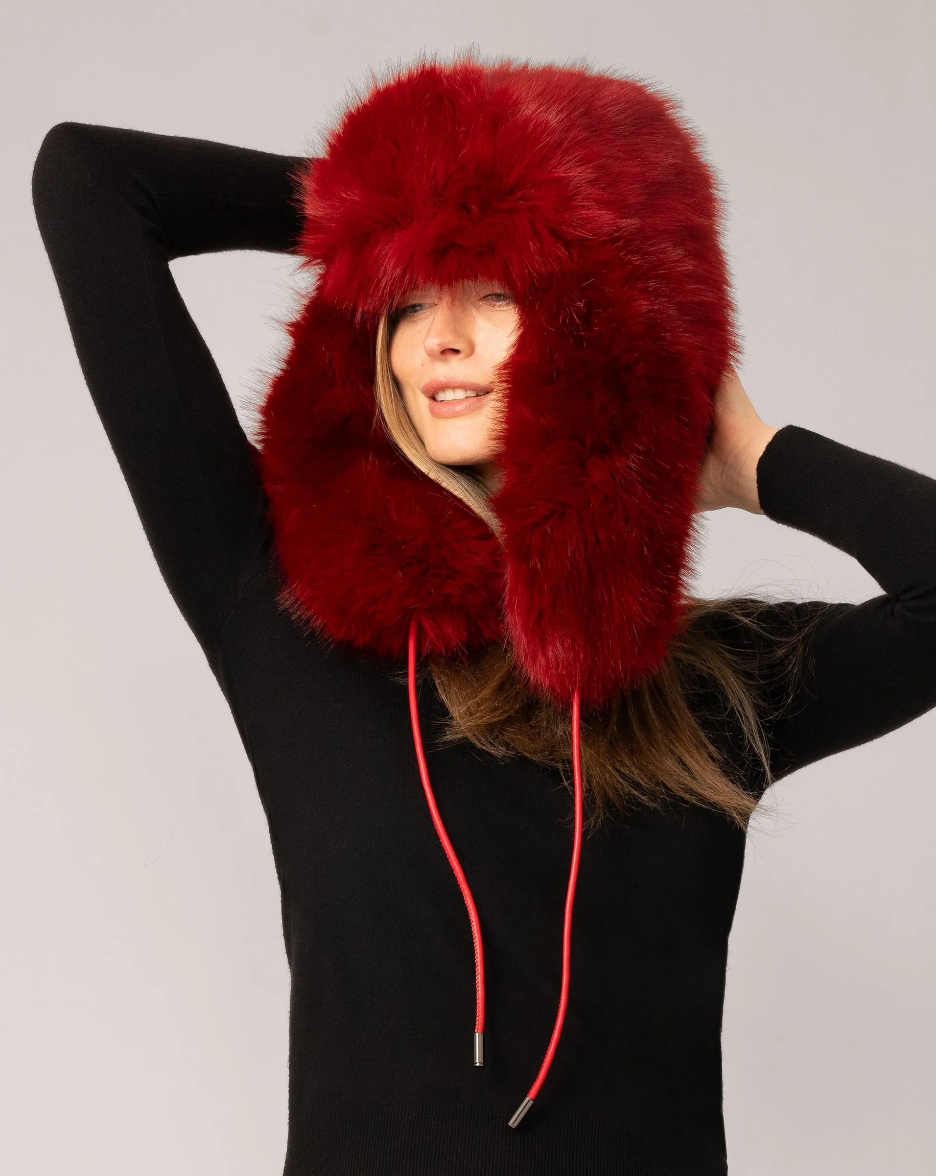 Lauren Fox Faux Fur Trapper Hat sold by Adrienne Landau