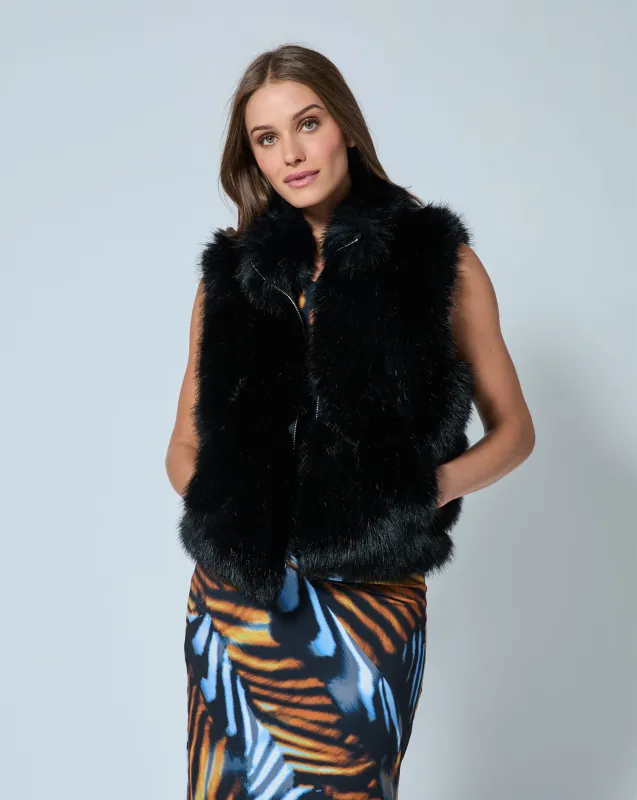 Icon Fox Faux Fur Vest sold by Adrienne Landau