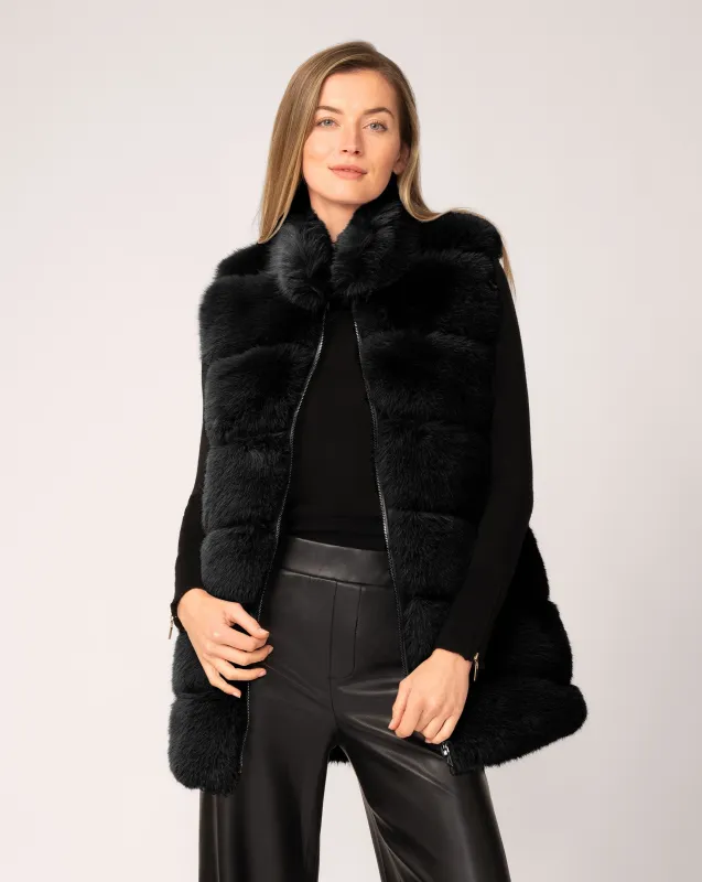 Faux Fur Channel Vest made by Adrienne Landau