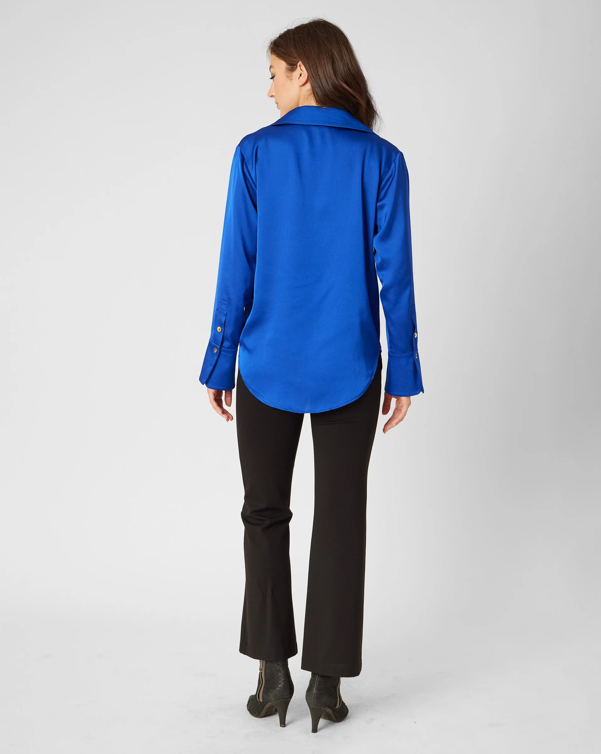 FINAL SALE - Satin Solid Blouse sold by Adrienne Landau product image thumbnail 3
