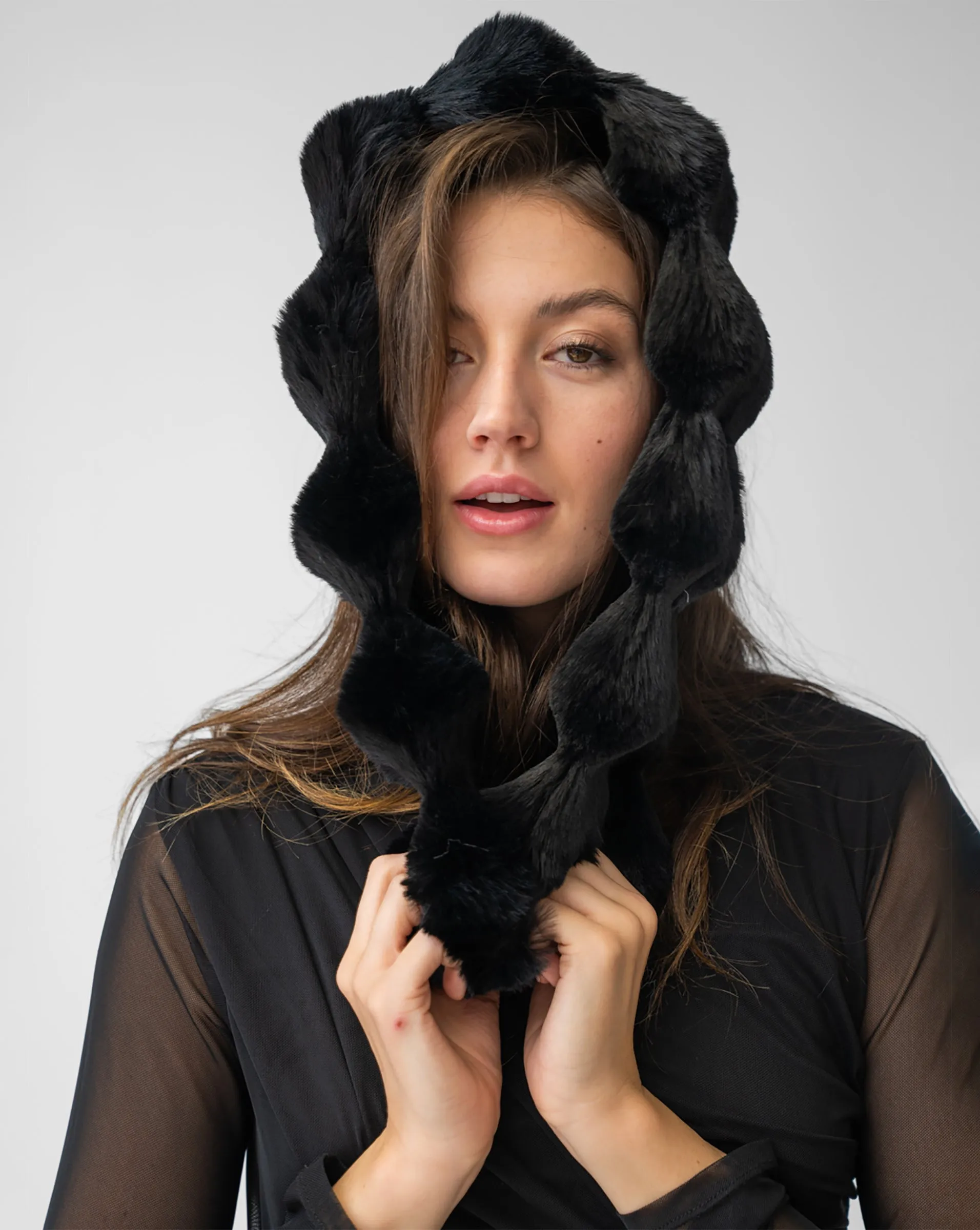 Pull Through Faux Chinchilla Scarf sold by Adrienne Landau product image thumbnail 5