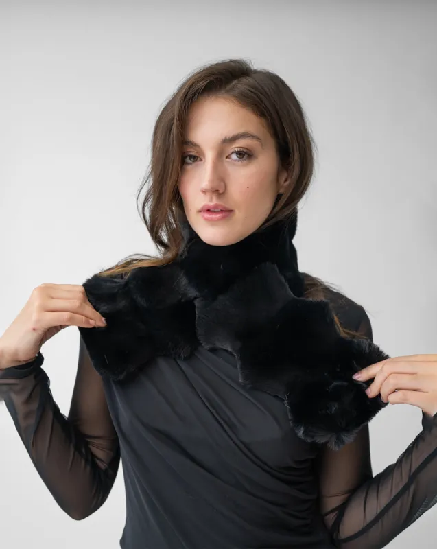 Pull Through Faux Chinchilla Scarf sold by Adrienne Landau