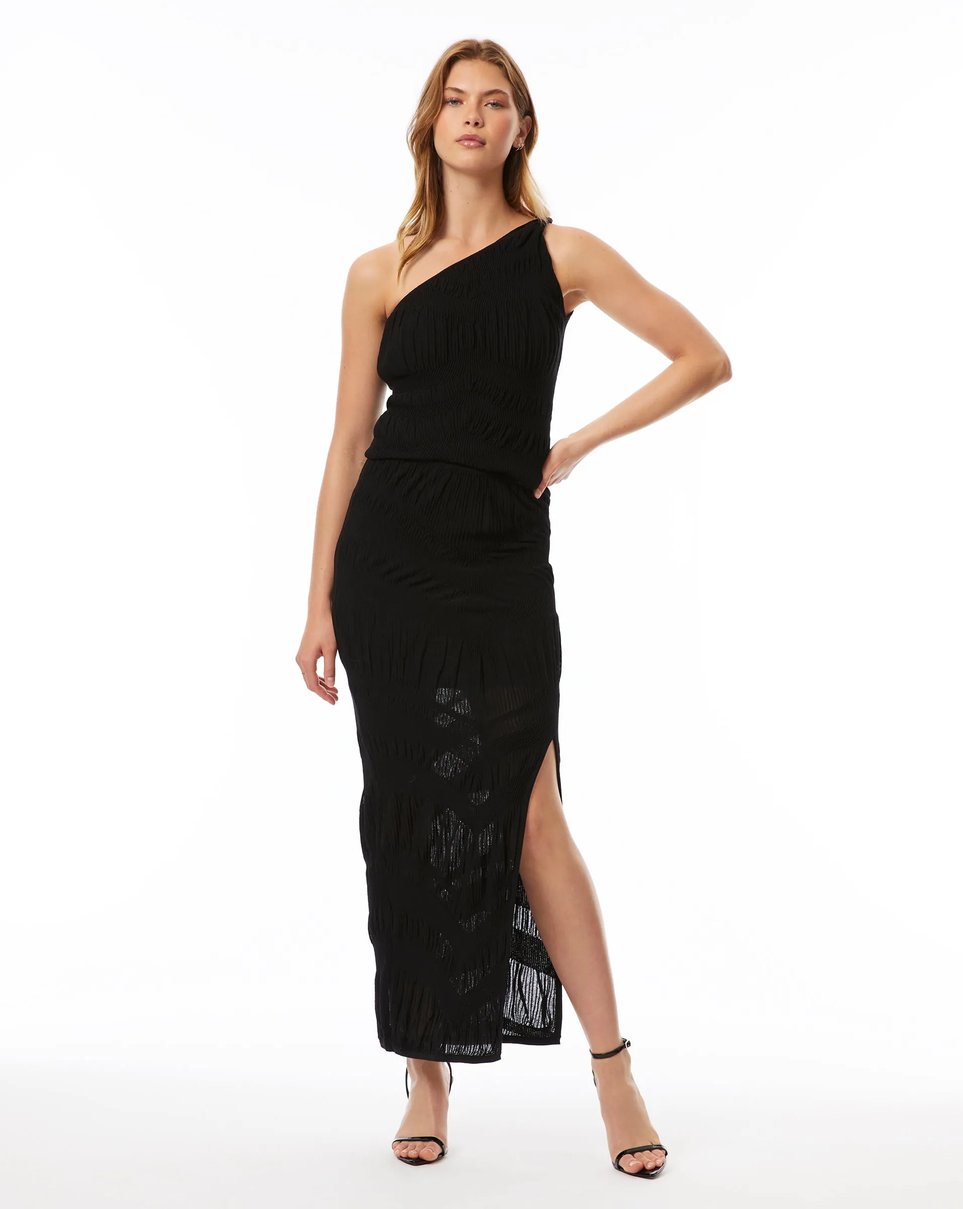 Spinel Rib One Shoulder Top sold by Adrienne Landau product image thumbnail 2