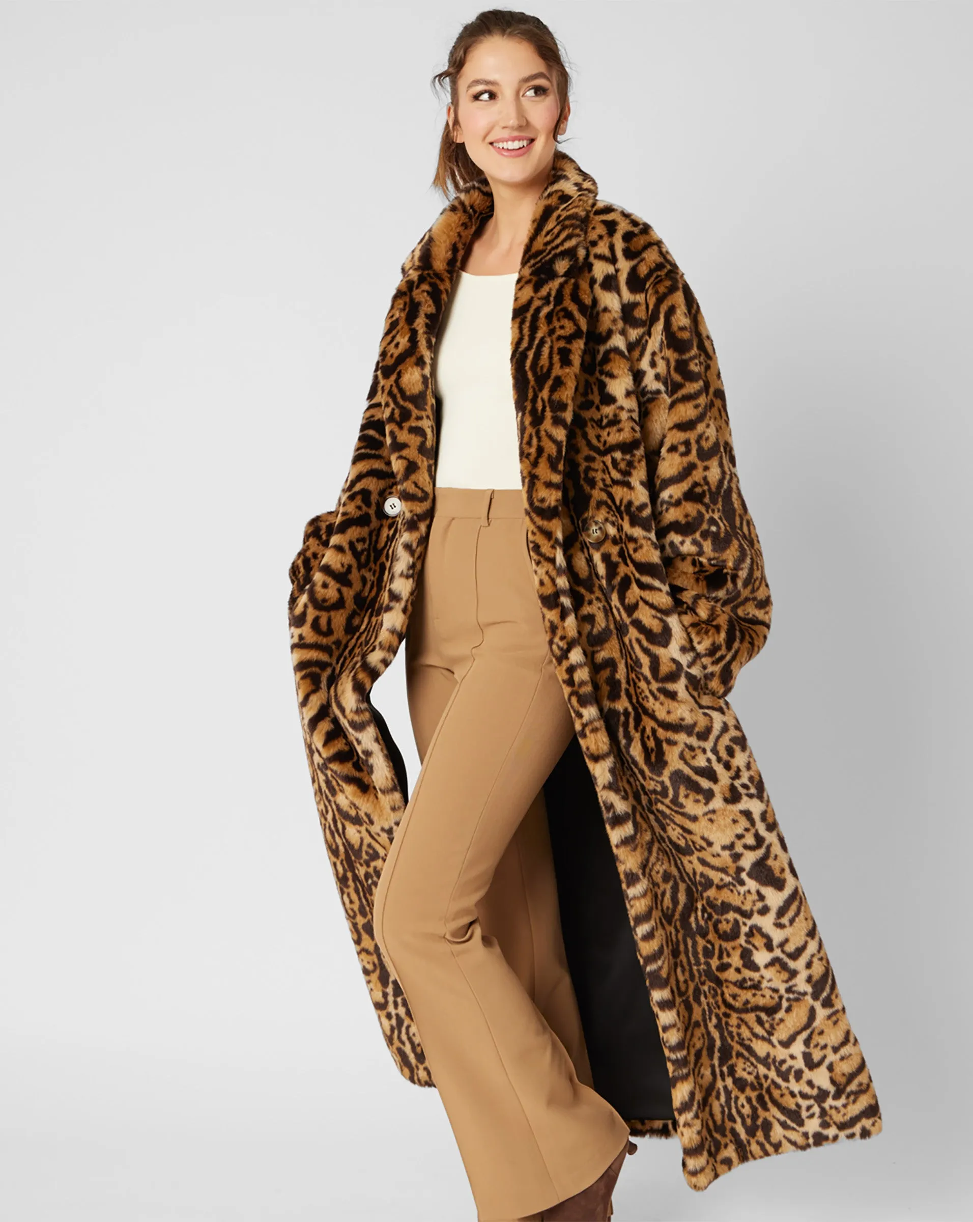 Leopard Faux Fur Coat sold by Adrienne Landau product image thumbnail 2