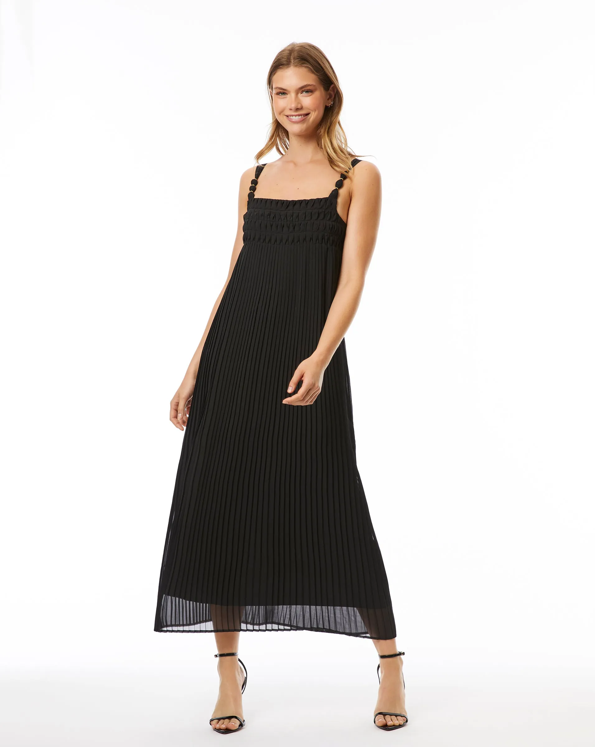 Pleated Column Maxi Dress sold by Adrienne Landau product image thumbnail 2