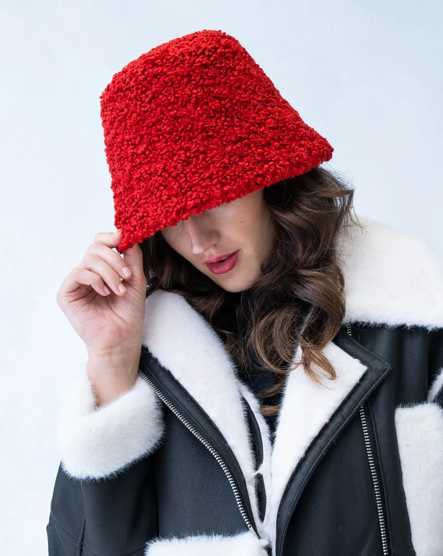 Reversible Faux Sherpa Bucket Hat sold by Adrienne Landau product image thumbnail 3