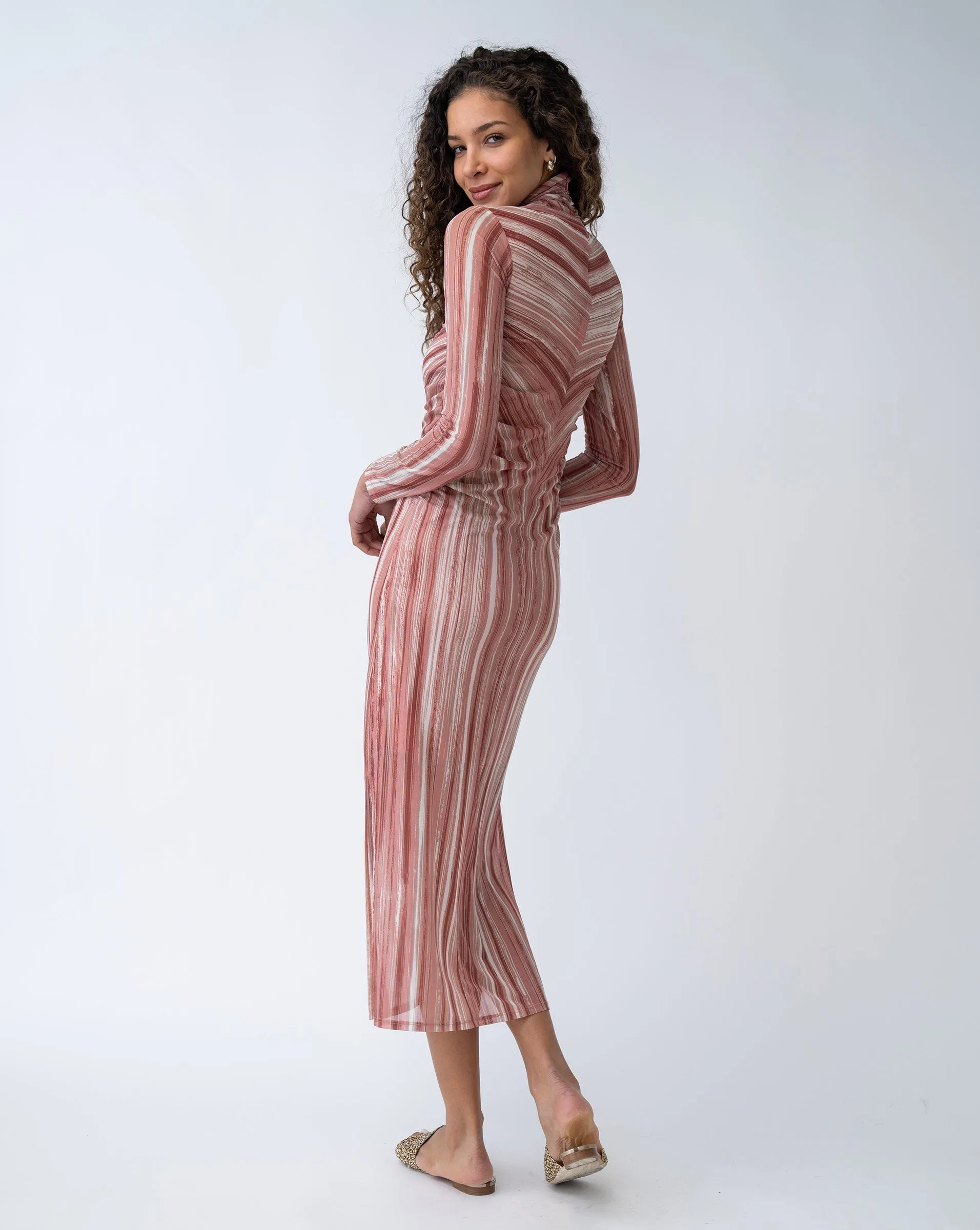 Mock Neck Midi Dress sold by Adrienne Landau product image thumbnail 2