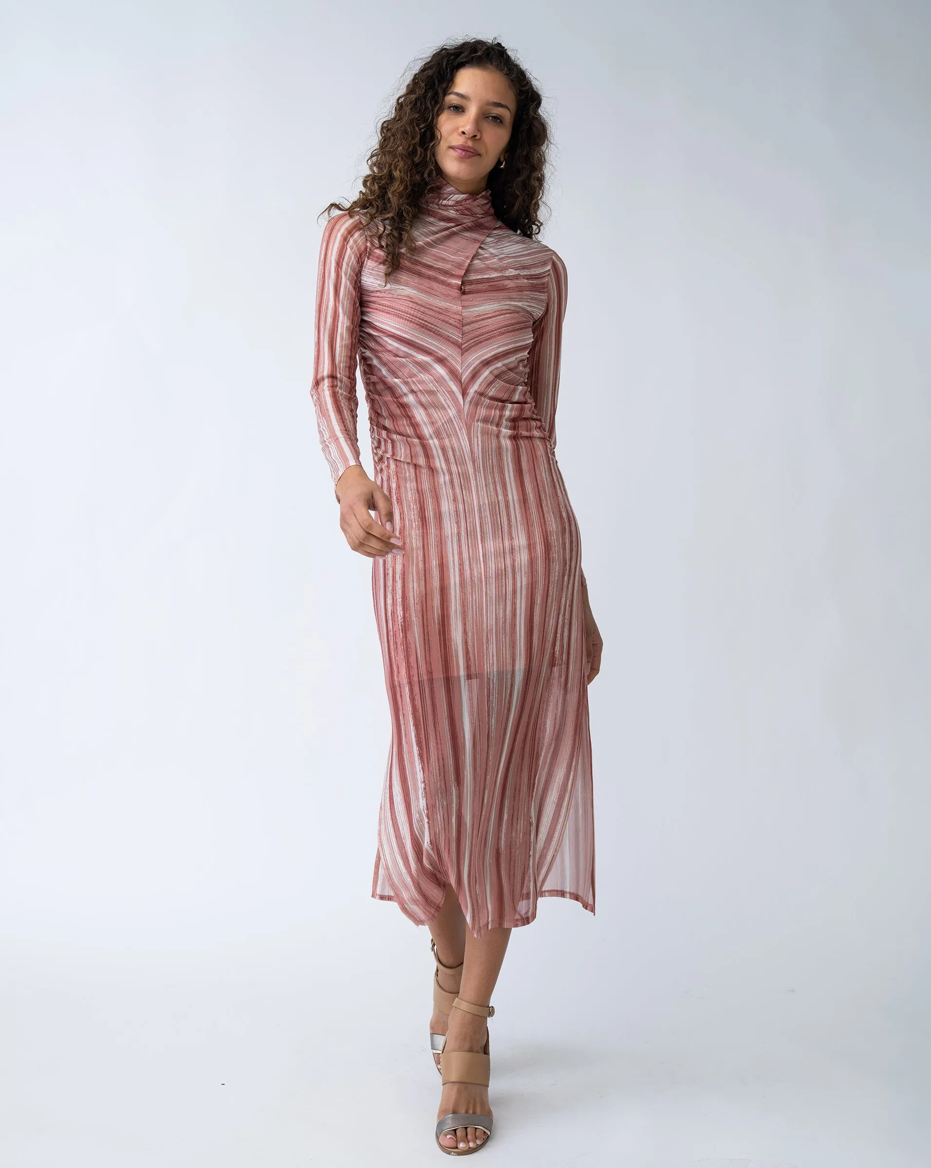 Mock Neck Midi Dress sold by Adrienne Landau product image thumbnail 5