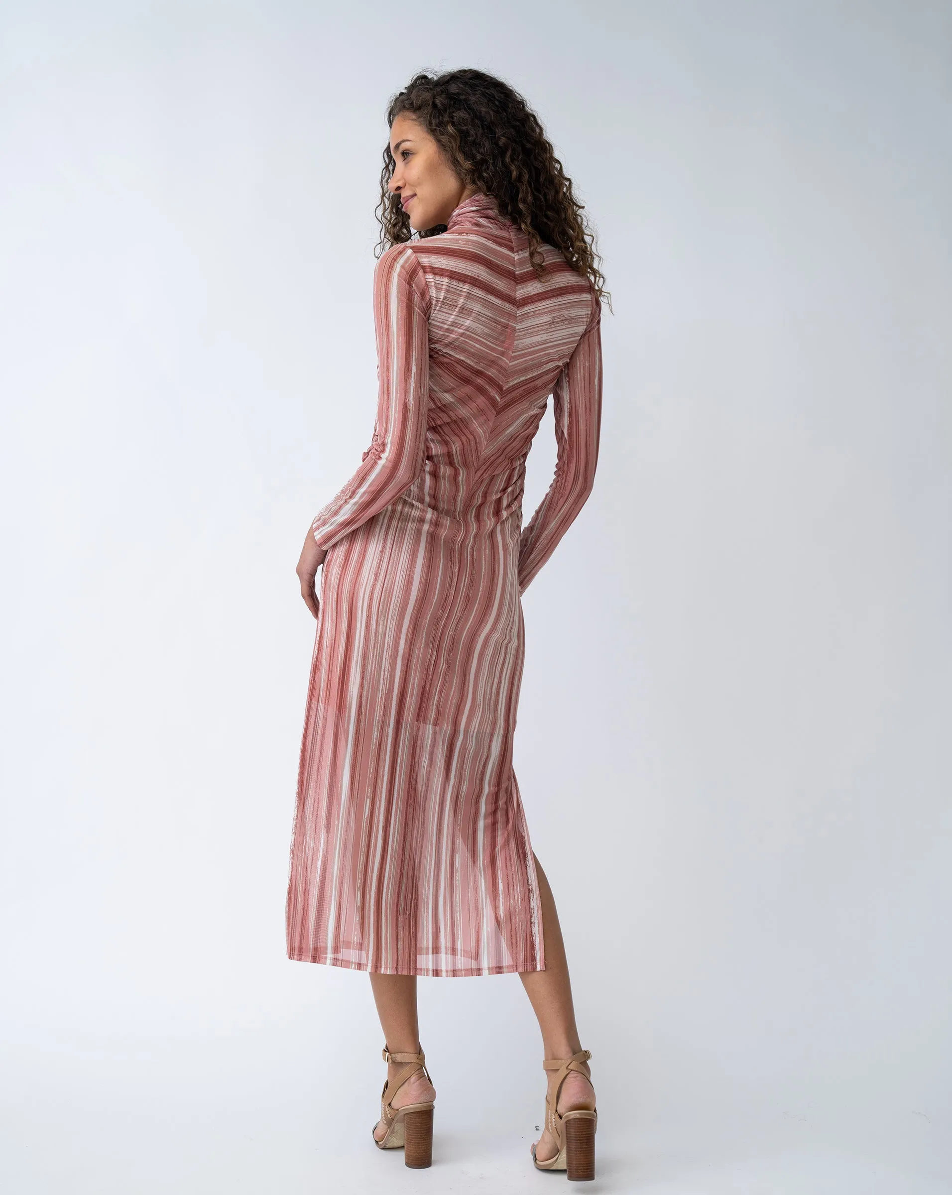 Mock Neck Midi Dress sold by Adrienne Landau product image thumbnail 3