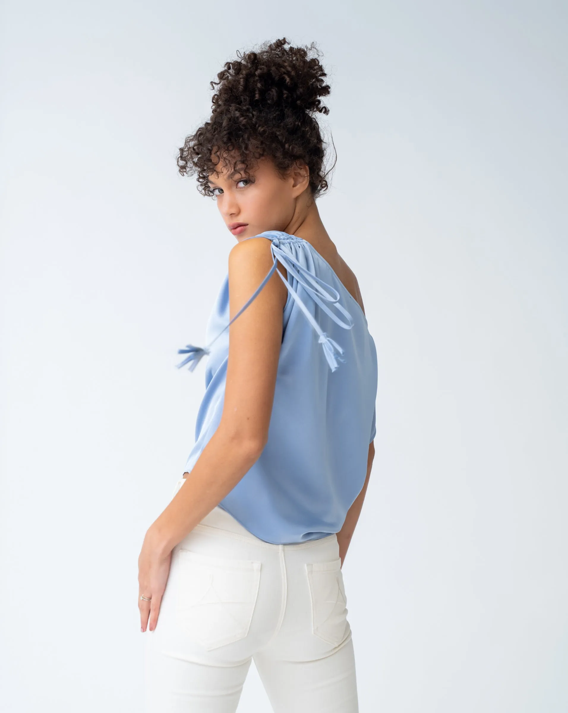 FINAL SALE - Lapis Off the Shoulder Top sold by Adrienne Landau product image thumbnail 3