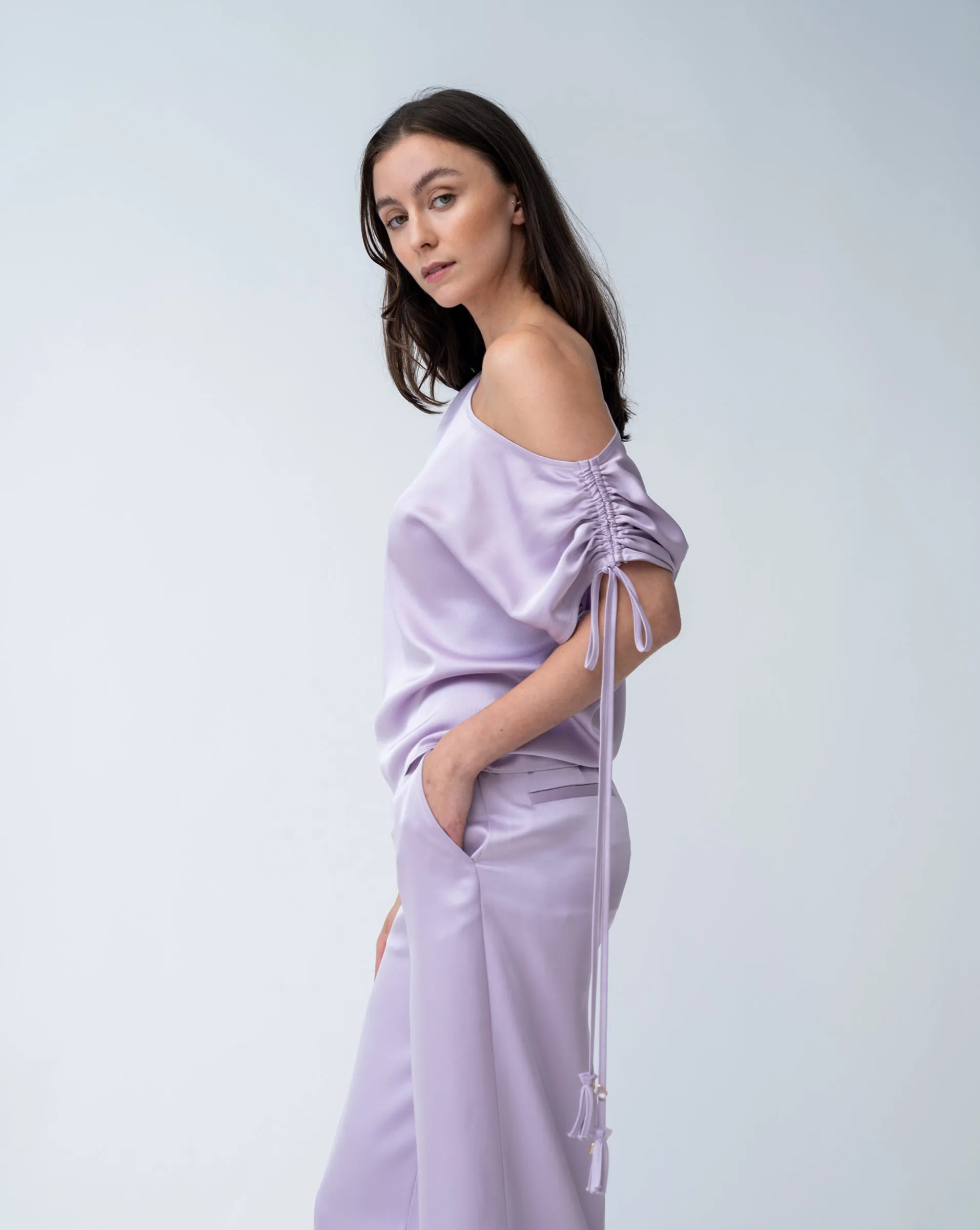 FINAL SALE - Lapis Off the Shoulder Top sold by Adrienne Landau product image thumbnail 4