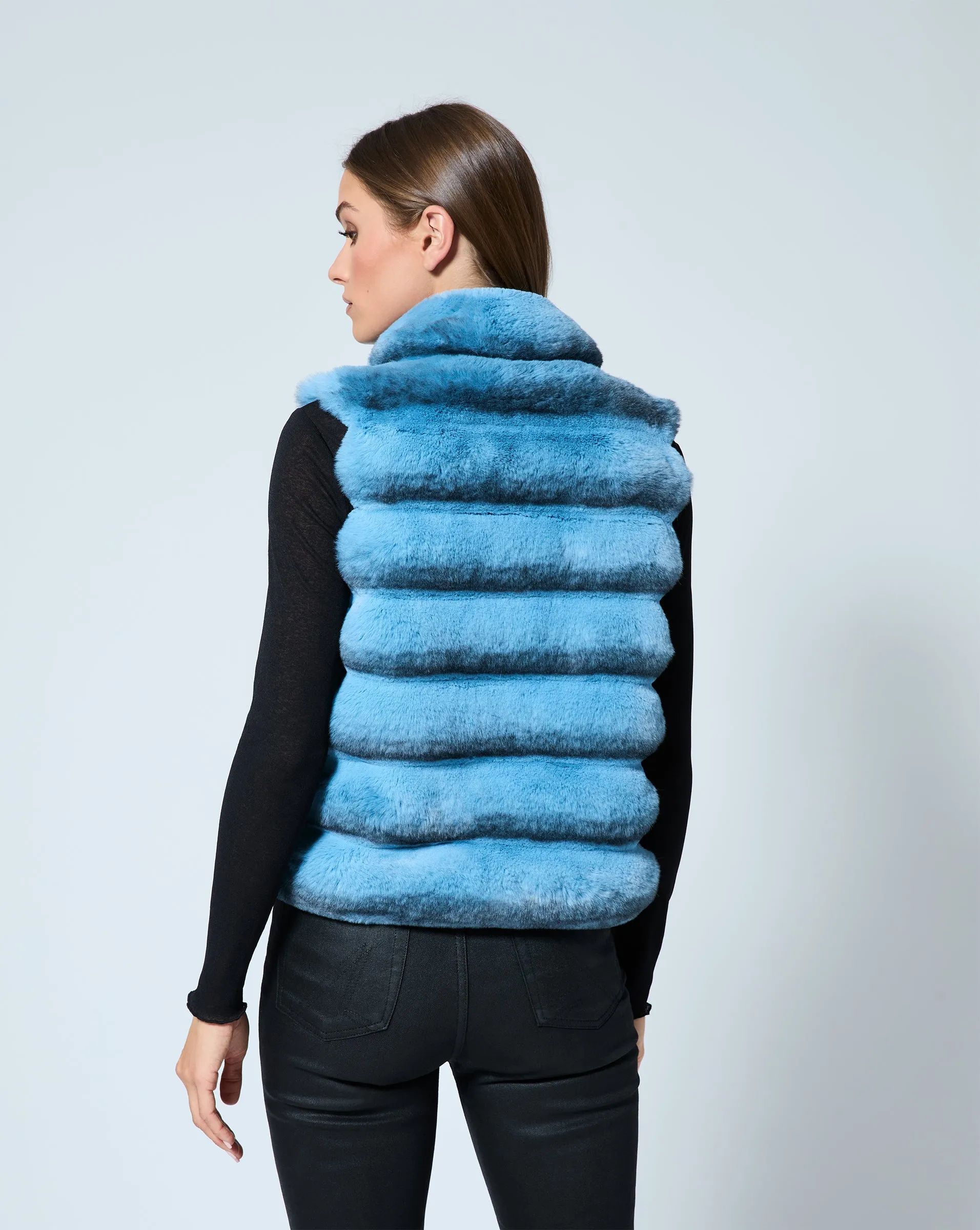 Chinchilla Faux Fur Vest sold by Adrienne Landau product image thumbnail 5