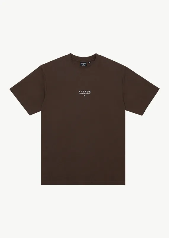 AFENDS Mens Space - Retro Fit Tee - Coffee sold by Afends