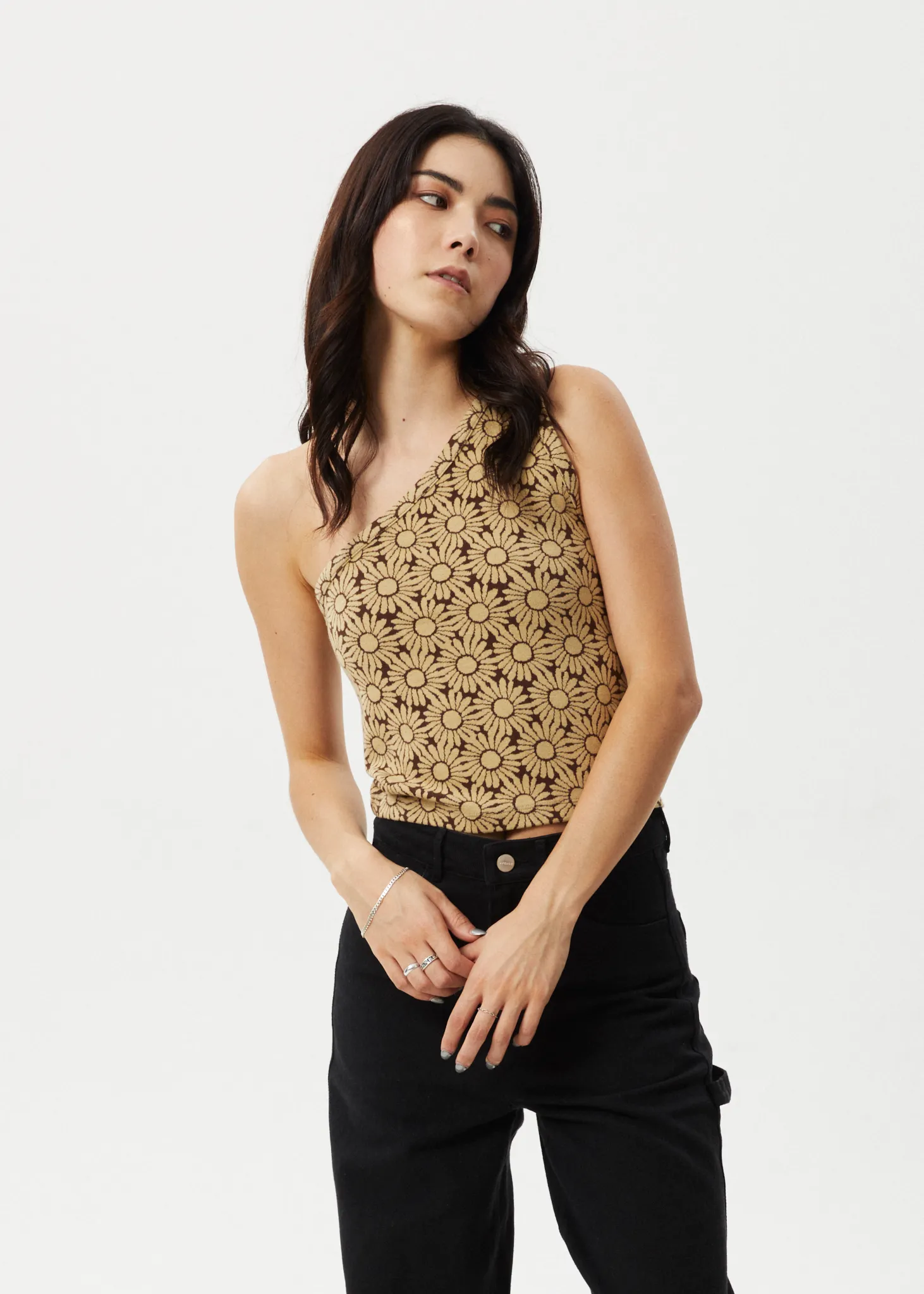 AFENDS Womens Daisy - One Shoulder Top - Toffee sold by Afends product image thumbnail 3