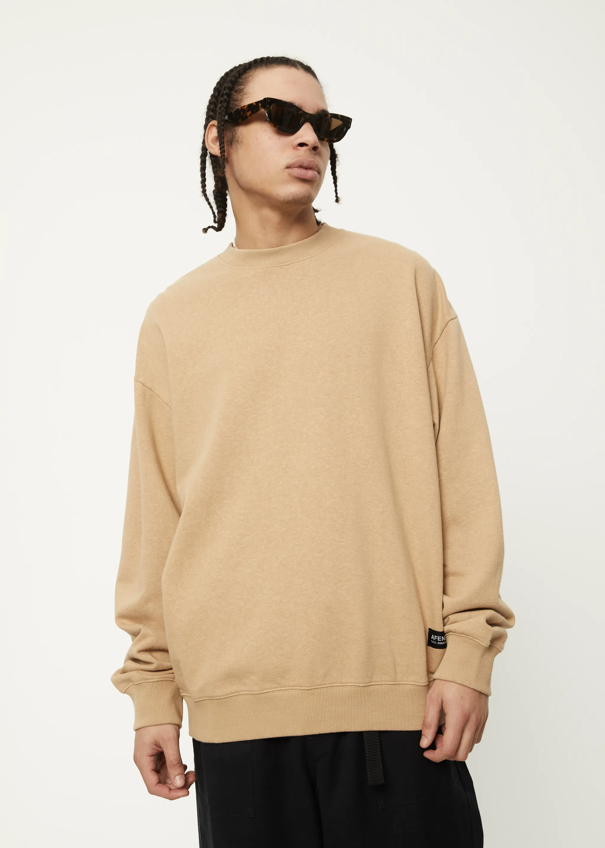AFENDS Mens Indica - Crew Neck Jumper - Tan sold by Afends product image thumbnail 2