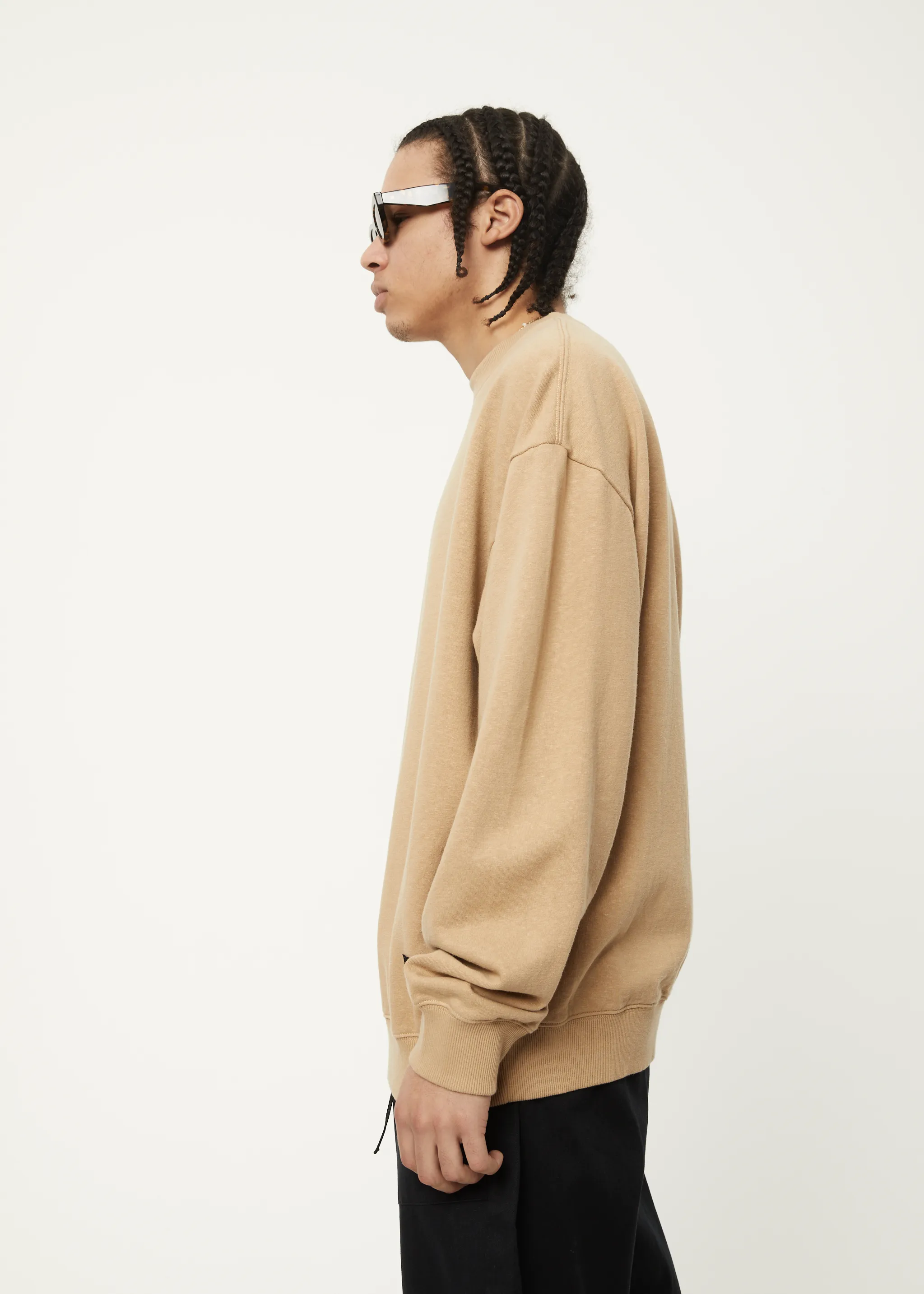 AFENDS Mens Indica - Crew Neck Jumper - Tan sold by Afends product image thumbnail 5