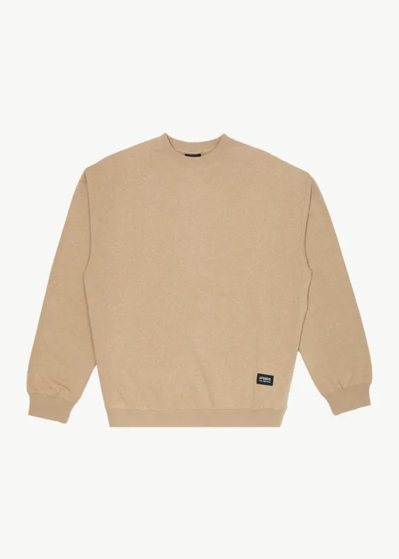 AFENDS Mens Indica - Crew Neck Jumper - Tan sold by Afends