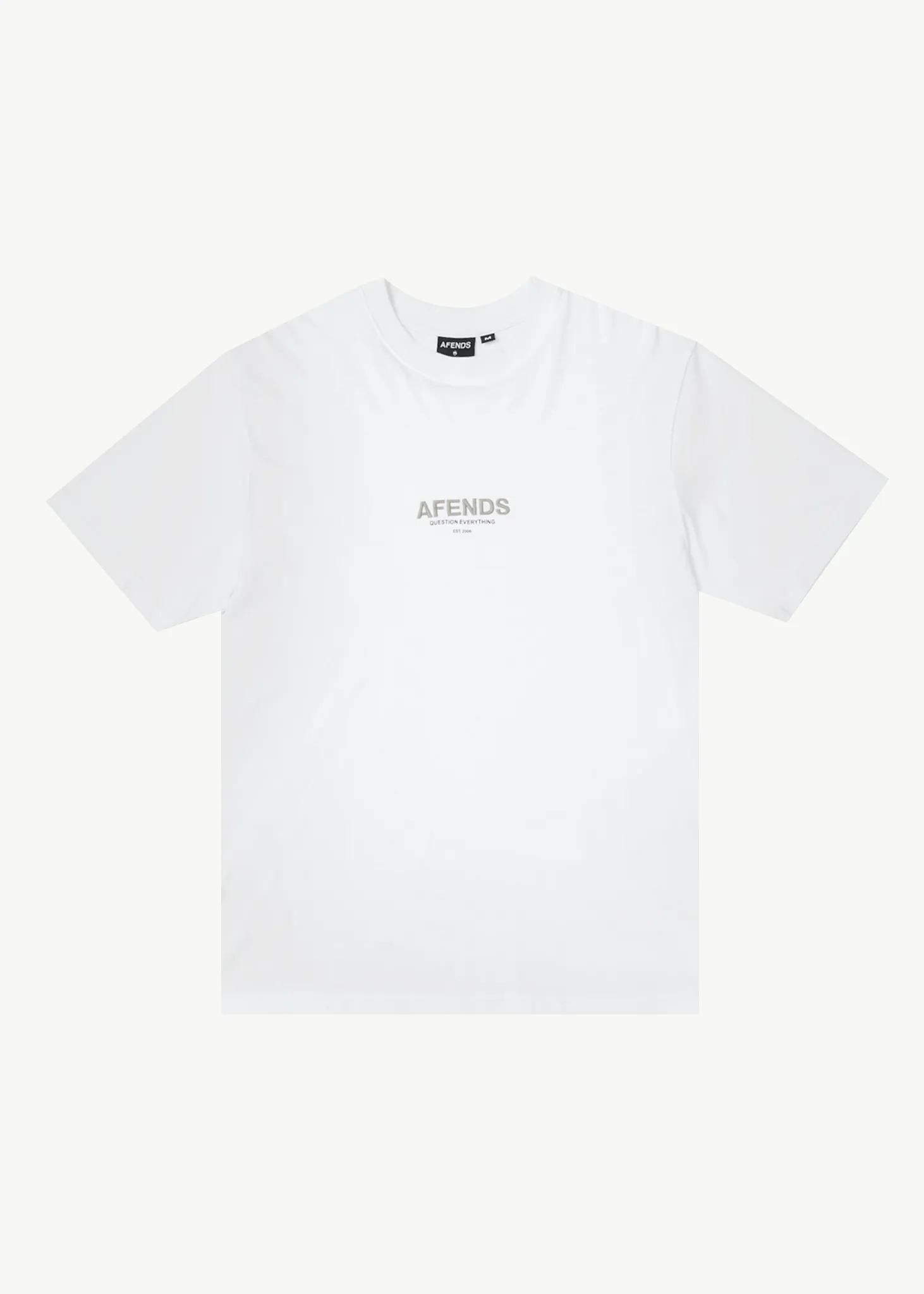 AFENDS Mens Vinyl - Retro Tee - White sold by Afends